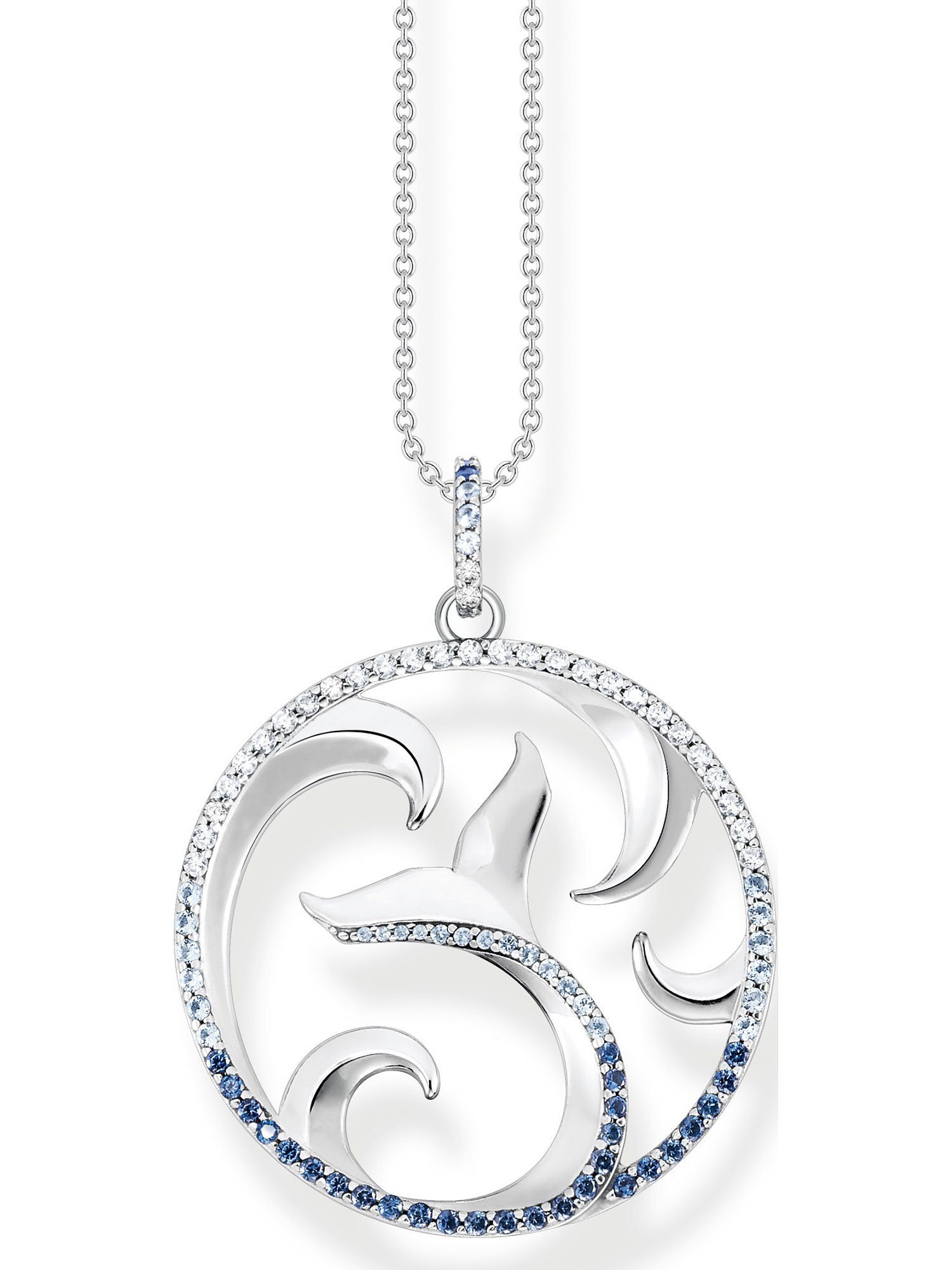 THOMAS SABO Silberkette Thomas Sabo Damen-Kette 925er Silber Spinell, Damenschmuck
