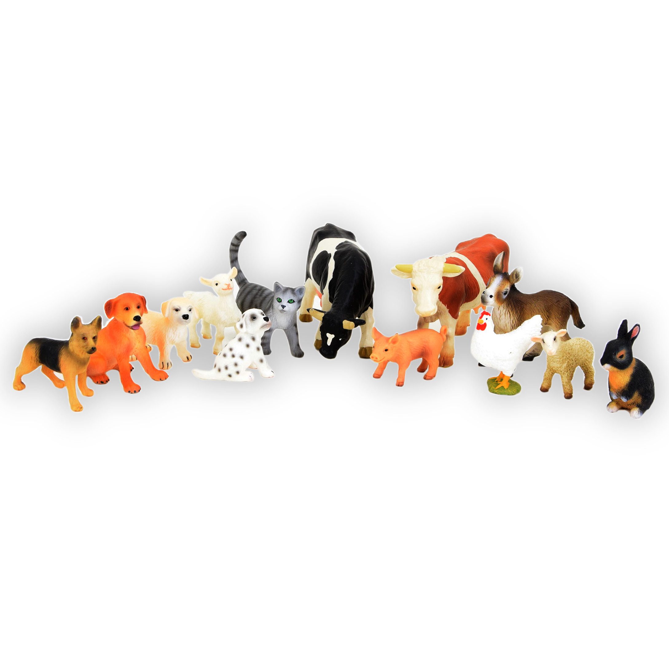 BULLYLAND Spielfigur Bauernhof 13 Tiere, mit vielen Tieren zum sammeln