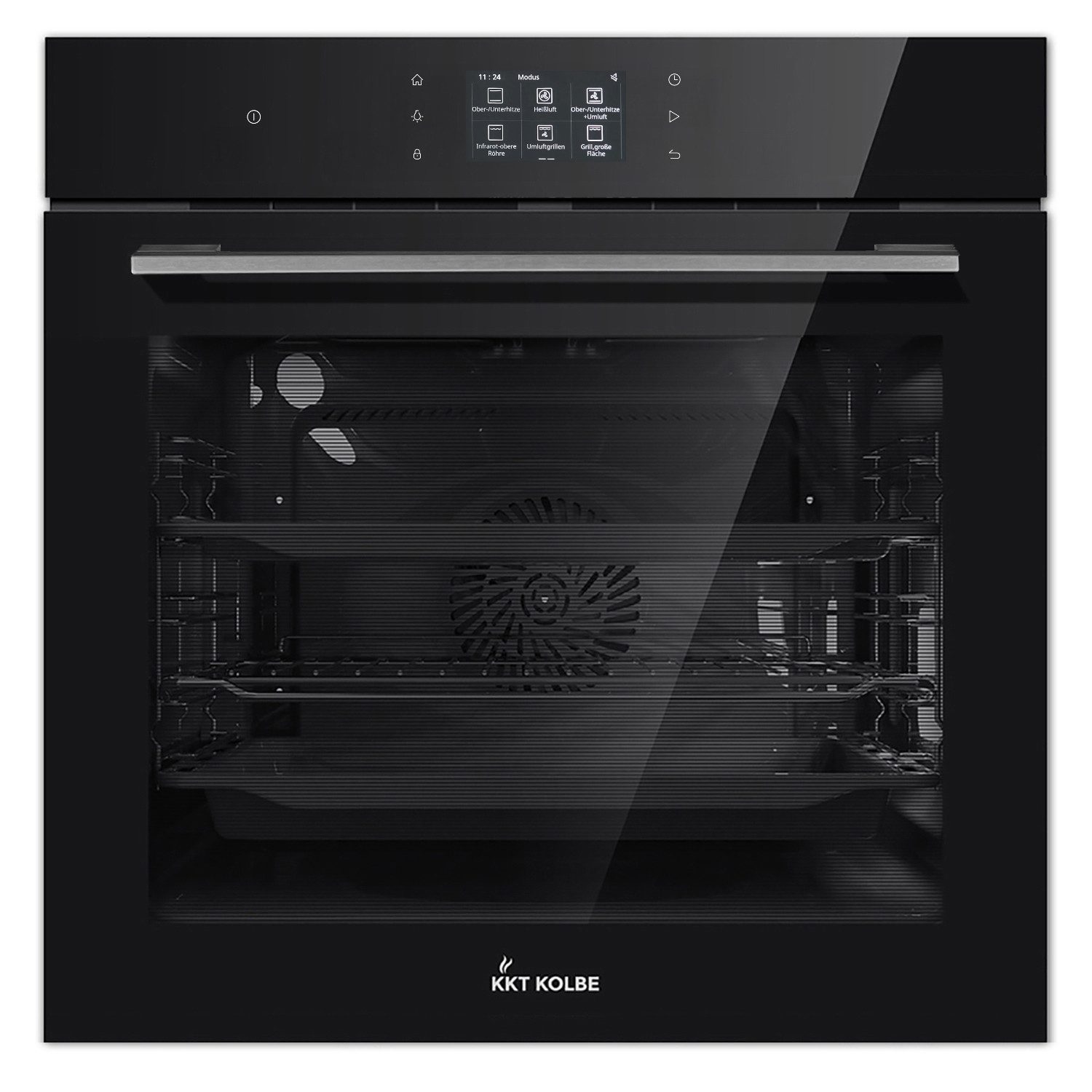 KKT KOLBE Backofen Backofen Elektroherd EB8017TFT TFT-Display, mit 1-fach-Teleskopauszug, Katalytische Platten, 60cm / Einbaubackofen / Heißluft / Soft Close / Katalyse-Reinigung