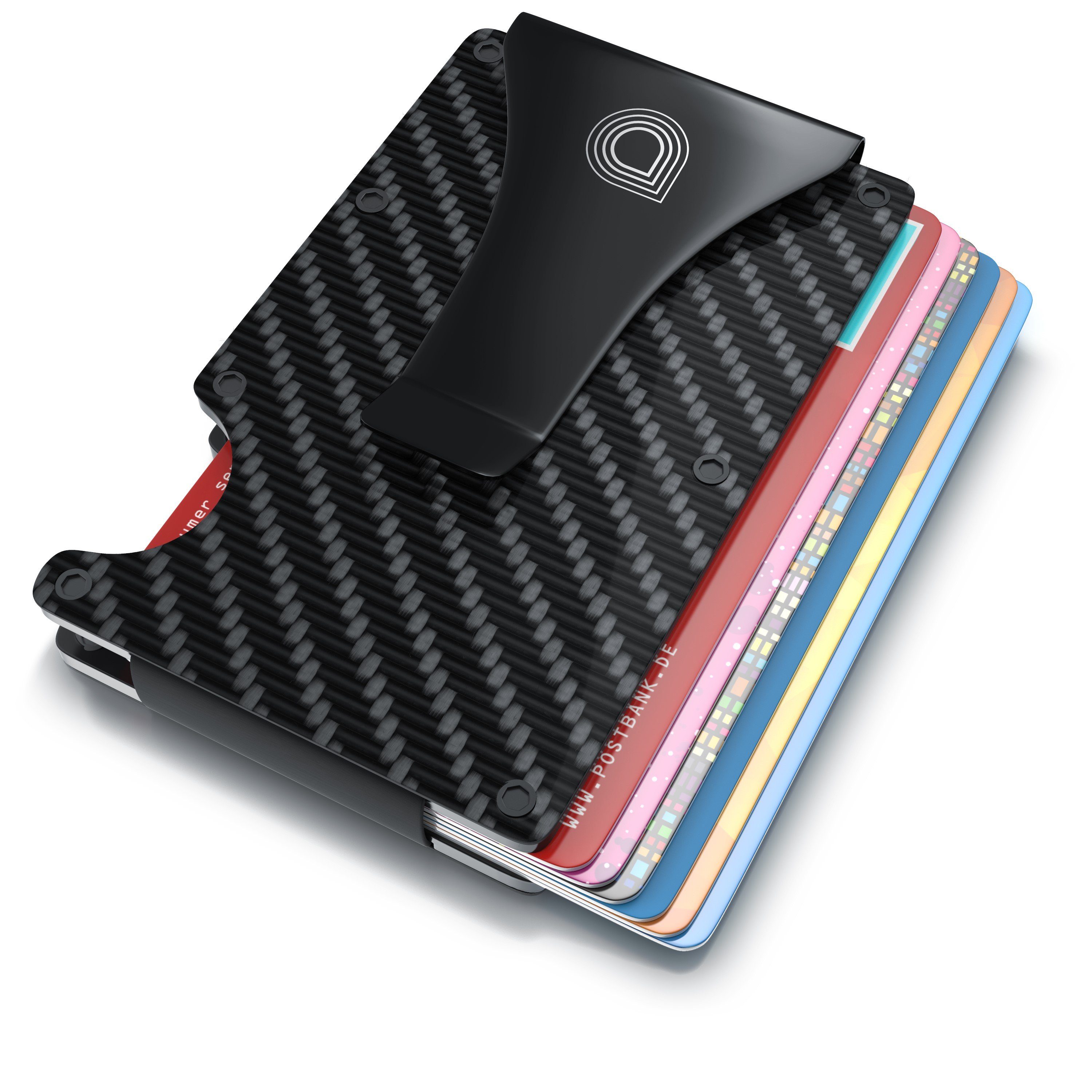 NFC/RFID Kartenetui, Geldklammer Design Kartenetui Carbon Blocker Schutzhülle, Aplic mit