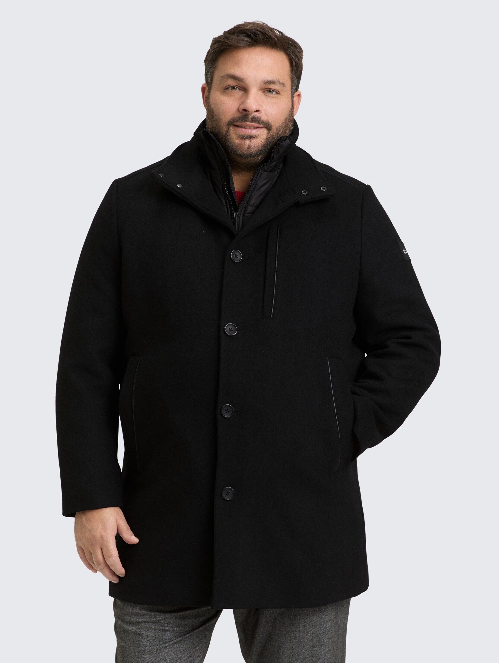 TOM TAILOR PLUS Wollmantel Jacken Plus Size - 2-in-1 Wollmantel mit abnehmb günstig online kaufen