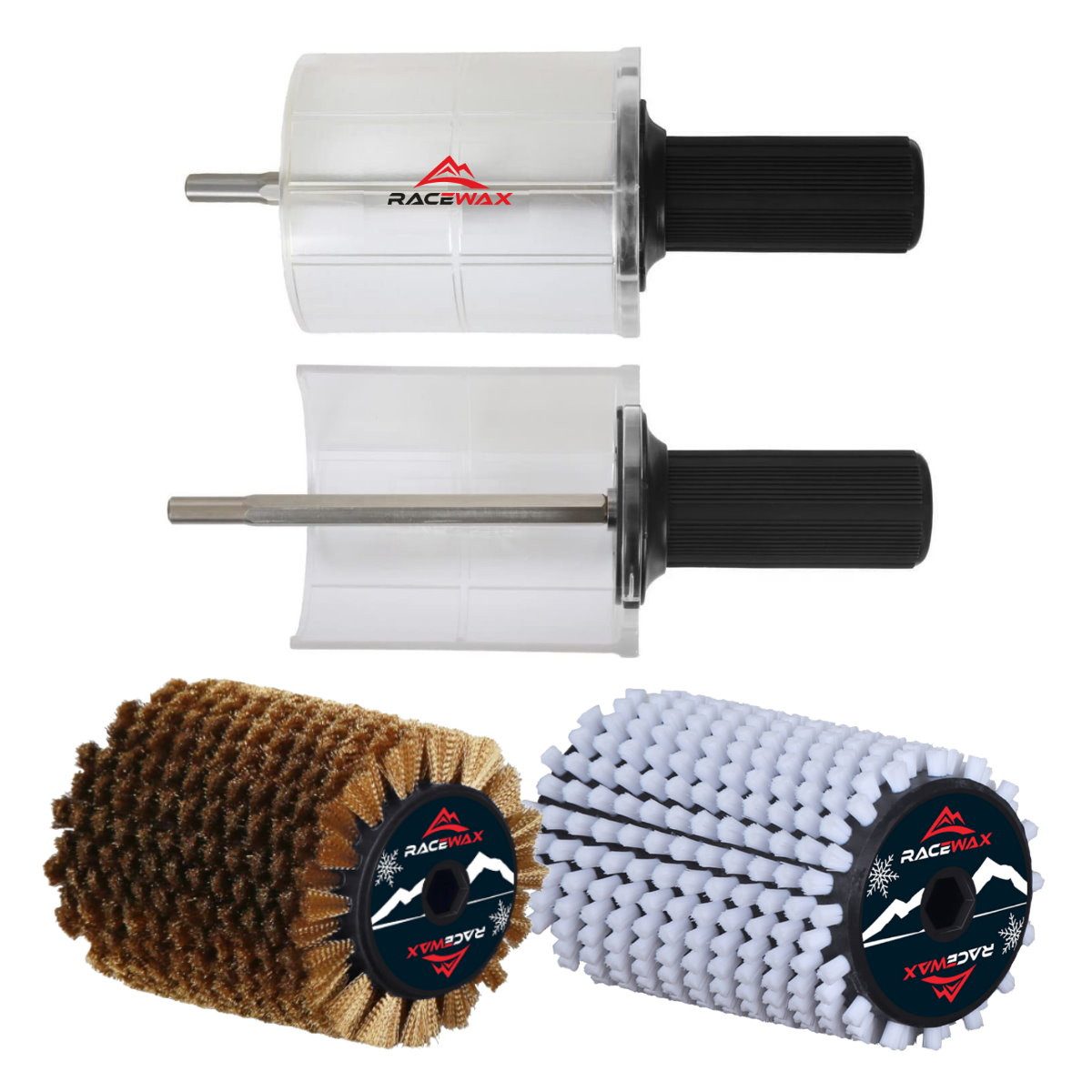 RaceWax Ski RaceWax Roto Bürste Nylon Kupfer Set Rotorbürste 120mm Rotobürste
