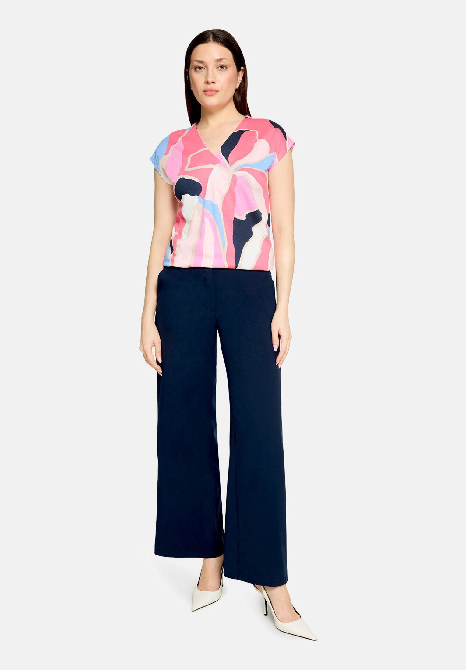 Betty&Co Kurzarmshirt Damen mit Gummizug (1-tlg)