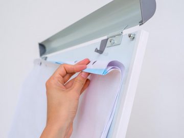 Betzold Magnettafel Flipchart-Ständer mobil auf Rollen magnetisch - Whiteboard, höhenverstellbar