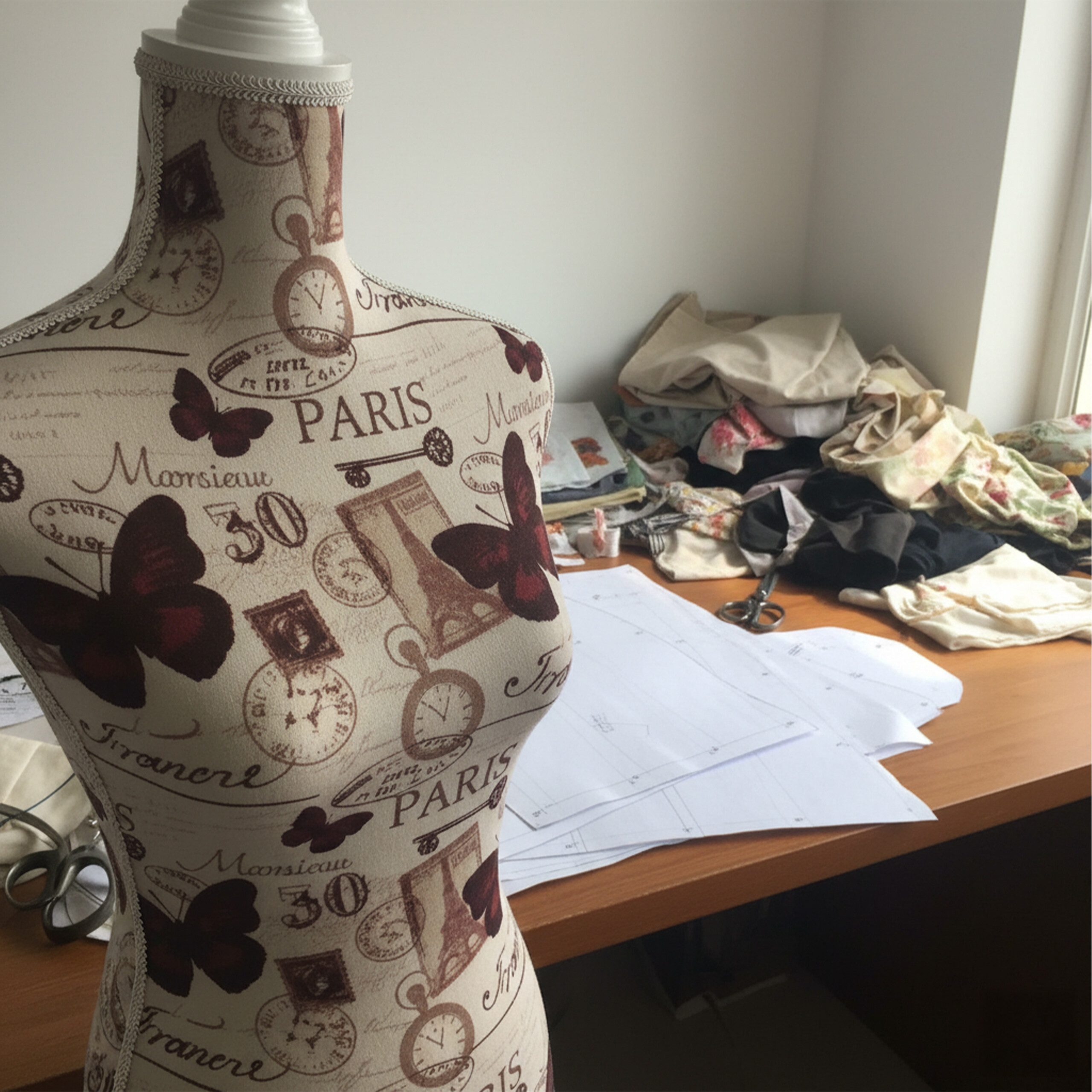 relaxdays Schneiderpuppe Weibliche Schneiderpuppe 36/38 Paris