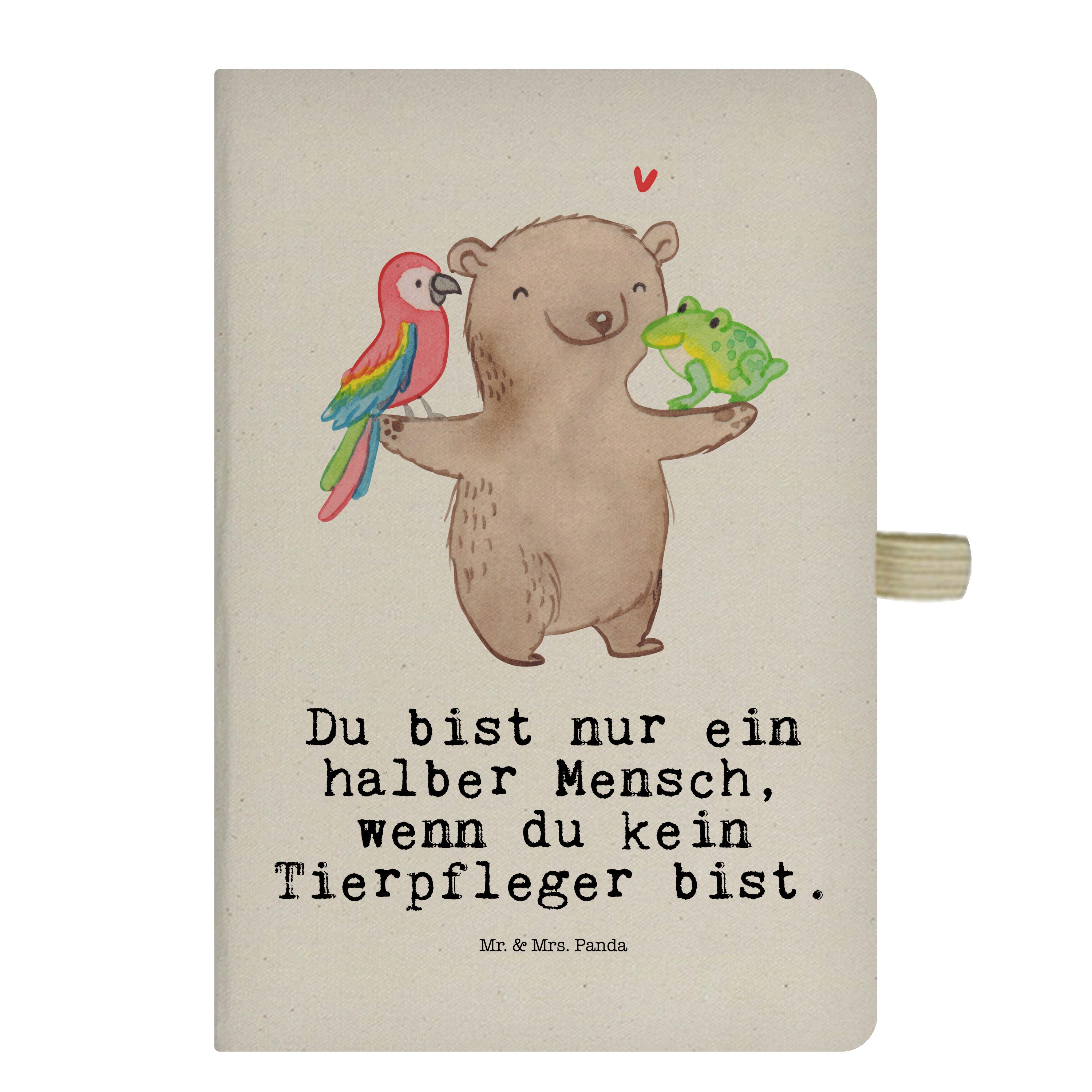 Mr. & Mrs. Panda Notizbuch Tierpfleger mit Herz - Transparent - Geschenk, Ausbildung, Danke, Tag Mr. & Mrs. Panda