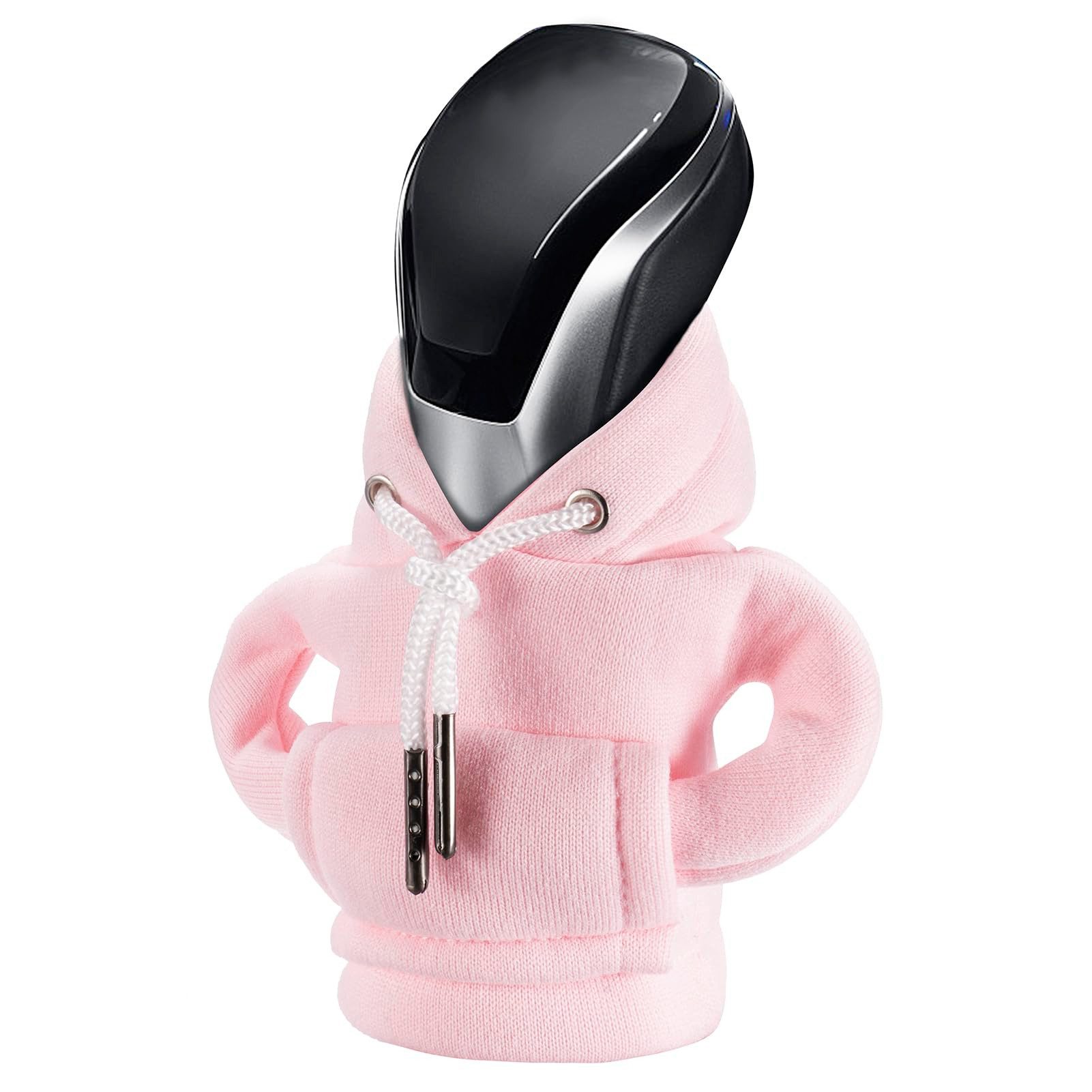 FOUORTUNATE-BEE Schalthebel Schaltknauf Hoodie – Mini Kapuzenpulli Schaltknauf Überzug, Dekorativer Schaltknauf Bezug für Auto Ganghebel Universal