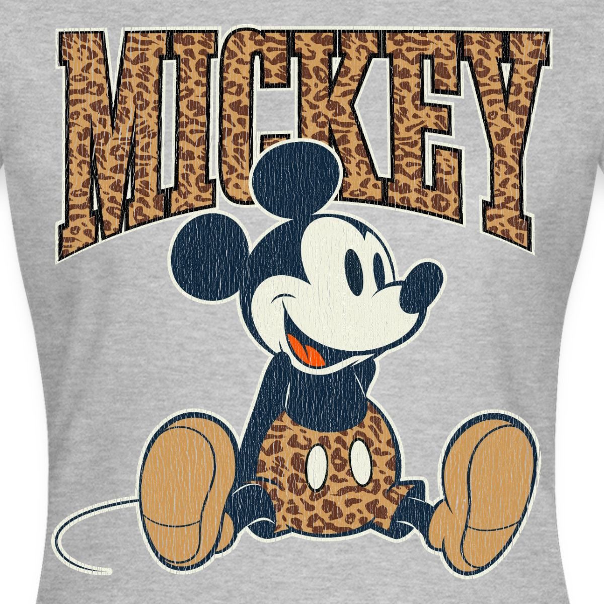 Spreadshirt T-Shirt Mickey & Minnie Mickey Mouse Leo Look Frauen T-Shirt (1-tlg) Slim Fit, fällt klein aus