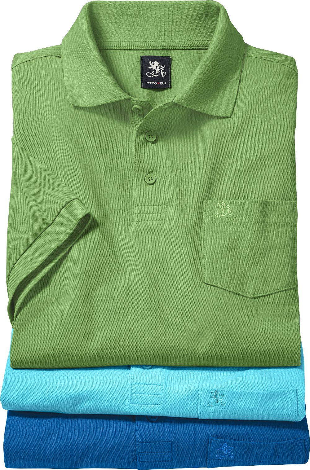 Otto Kern Poloshirt (Packung, 3er-Pack) aus reiner Baumwolle