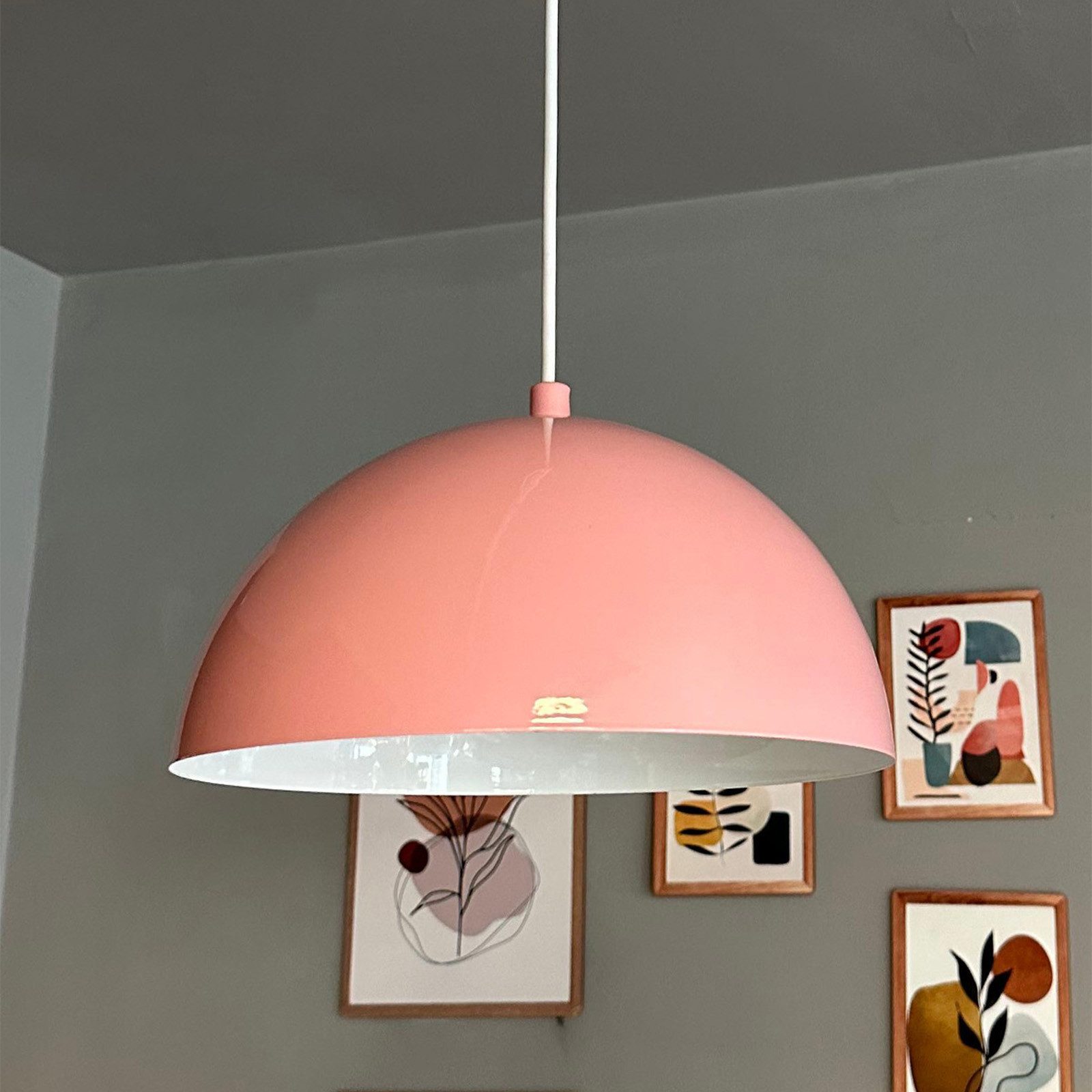 Bamyum Pendelleuchte Bamyum Hängelampe Vintage Ø26 cm E27 Metall Lampe, ohne Leuchtmittel
