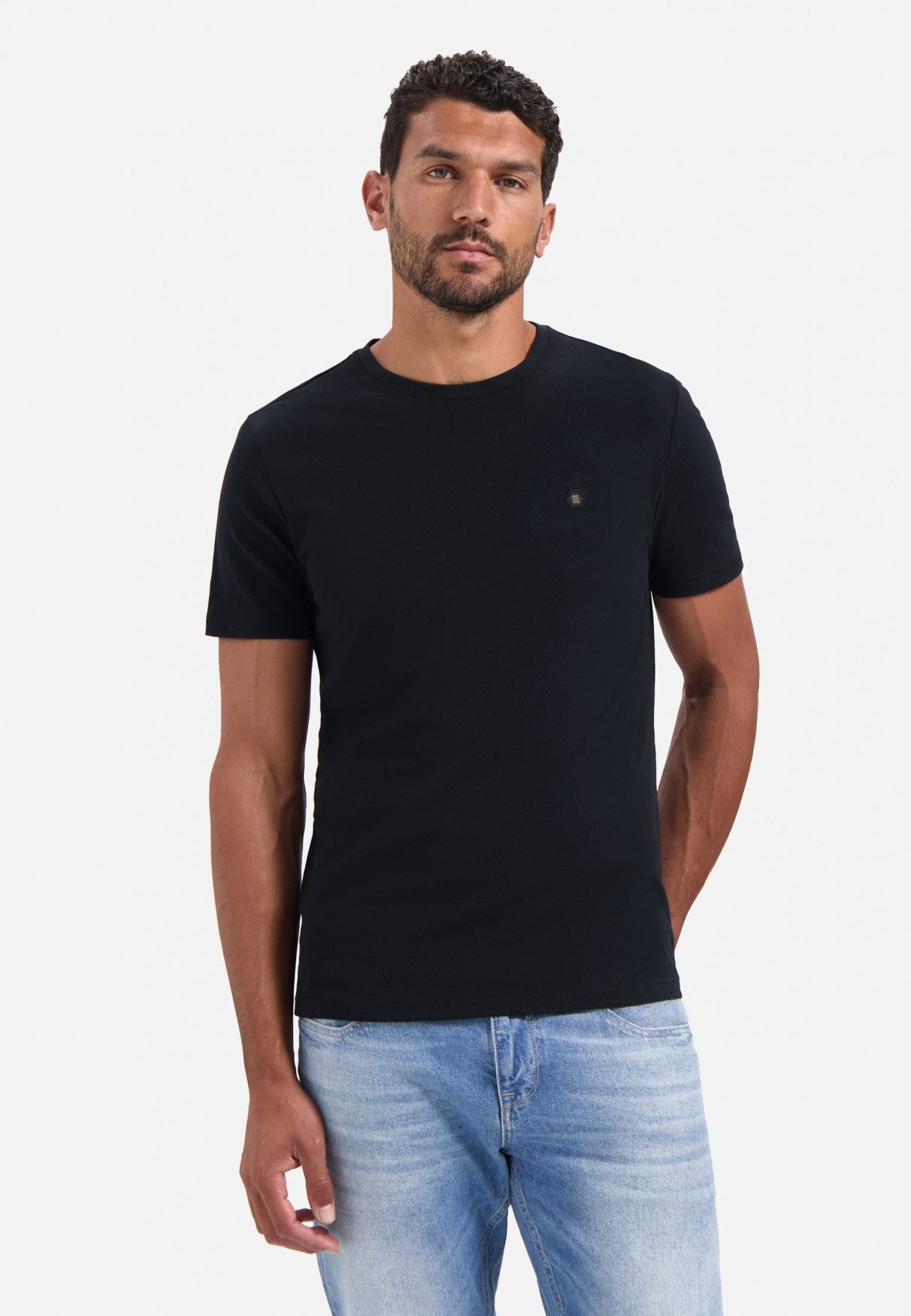 NO EXCESS T-Shirt No Excess Weiches T-Shirt T-Shirt Crewneck Peached