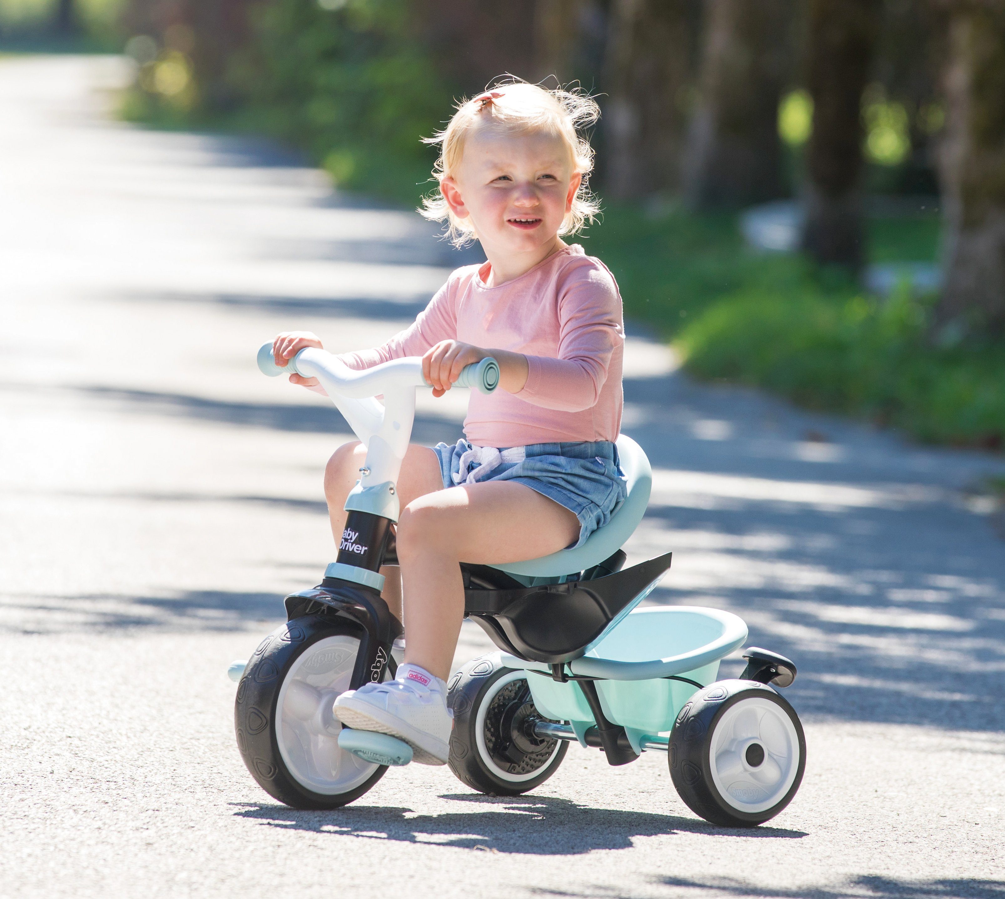 Spielzeug Dreiräder Smoby Dreirad Baby Driver Plus, blau, Made in Europe