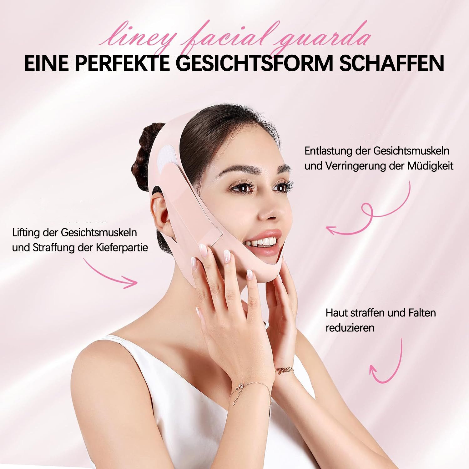 Bextsrack Gesichtsmaske V-Lifting Gesichtsmaske – Wiederverwendbarer Gesichts-Straffungsgurt, Wiederverwendbare
