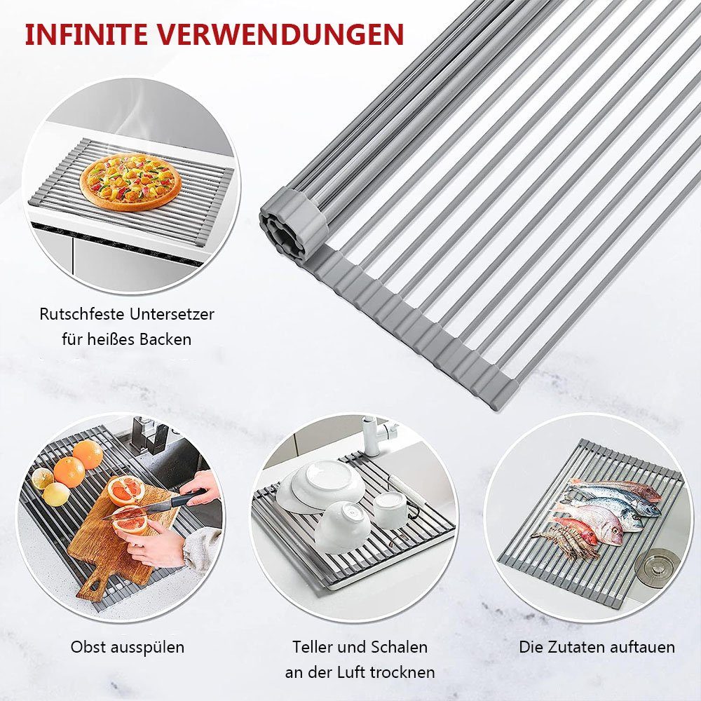 Silikon-Küchenspülbeckenmatte Geschirrmatte – K&B faltbare Küchenspüle