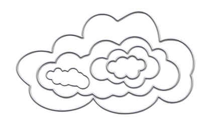 FINDit Motivschablone »Stanzschablone Wolken«, 5 Stück