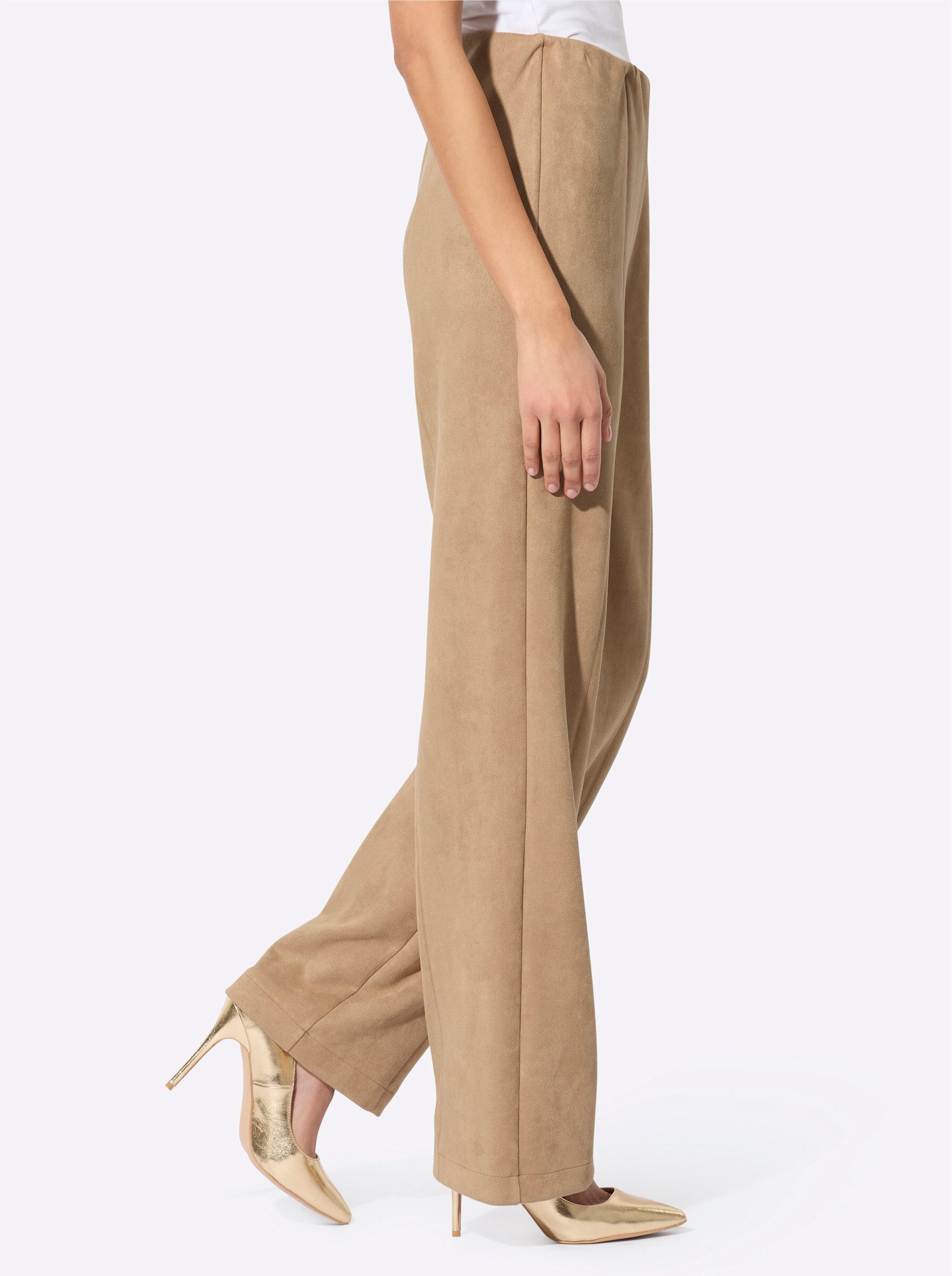 creation L Jerseyhose Velourslederimitat-Hose komfortabel