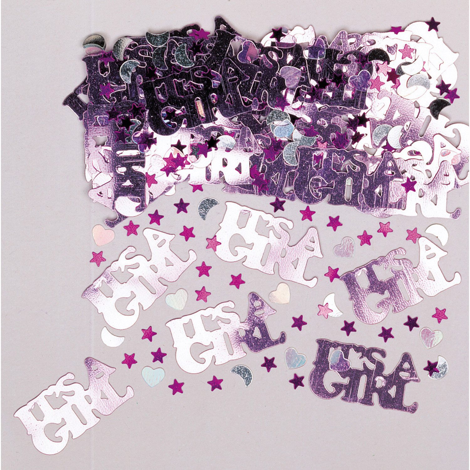 Amscan Konfetti Konfetti Metall 14g It's a girl Pink