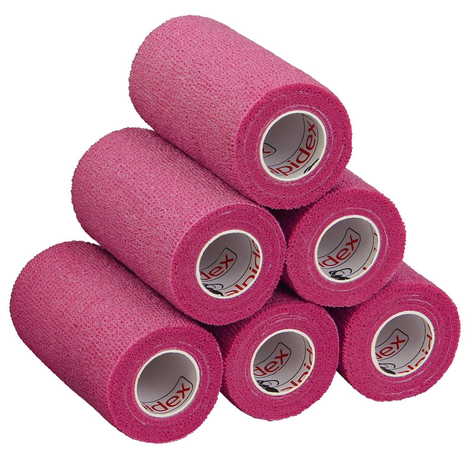 ALPIDEX Bandage 6 Rollen Haftbandage 10 cm x 4.5 m selbstklebender Verband