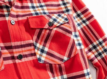 H.I.S Karohemd Flanellhemd, Overshirt mit aufgesetzten Taschen, angenehme weiche Flanellqualität