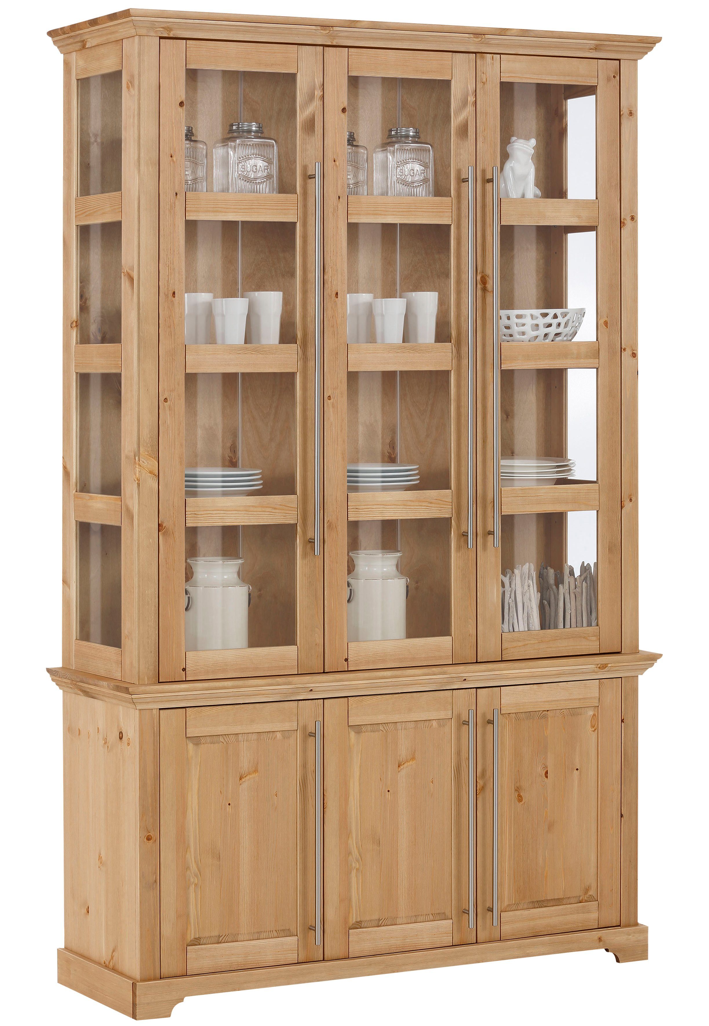 Home affaire Vitrine Meliss aus massiver Kiefer, FSC® zertifiziert, Breite 132 cm
