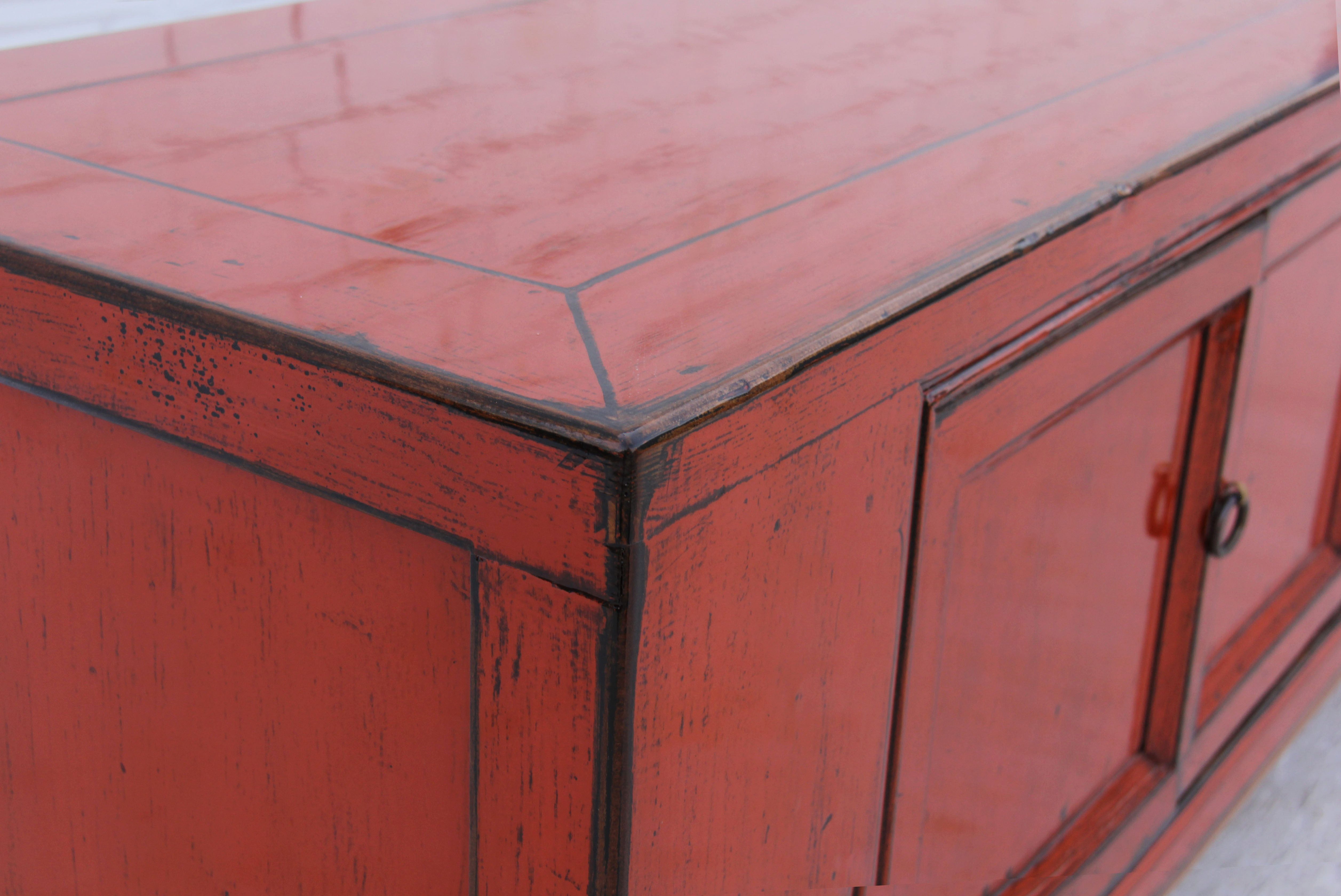 Luxury-Park-Direct Kommode TV Sideboard Rot Longboard 200cm