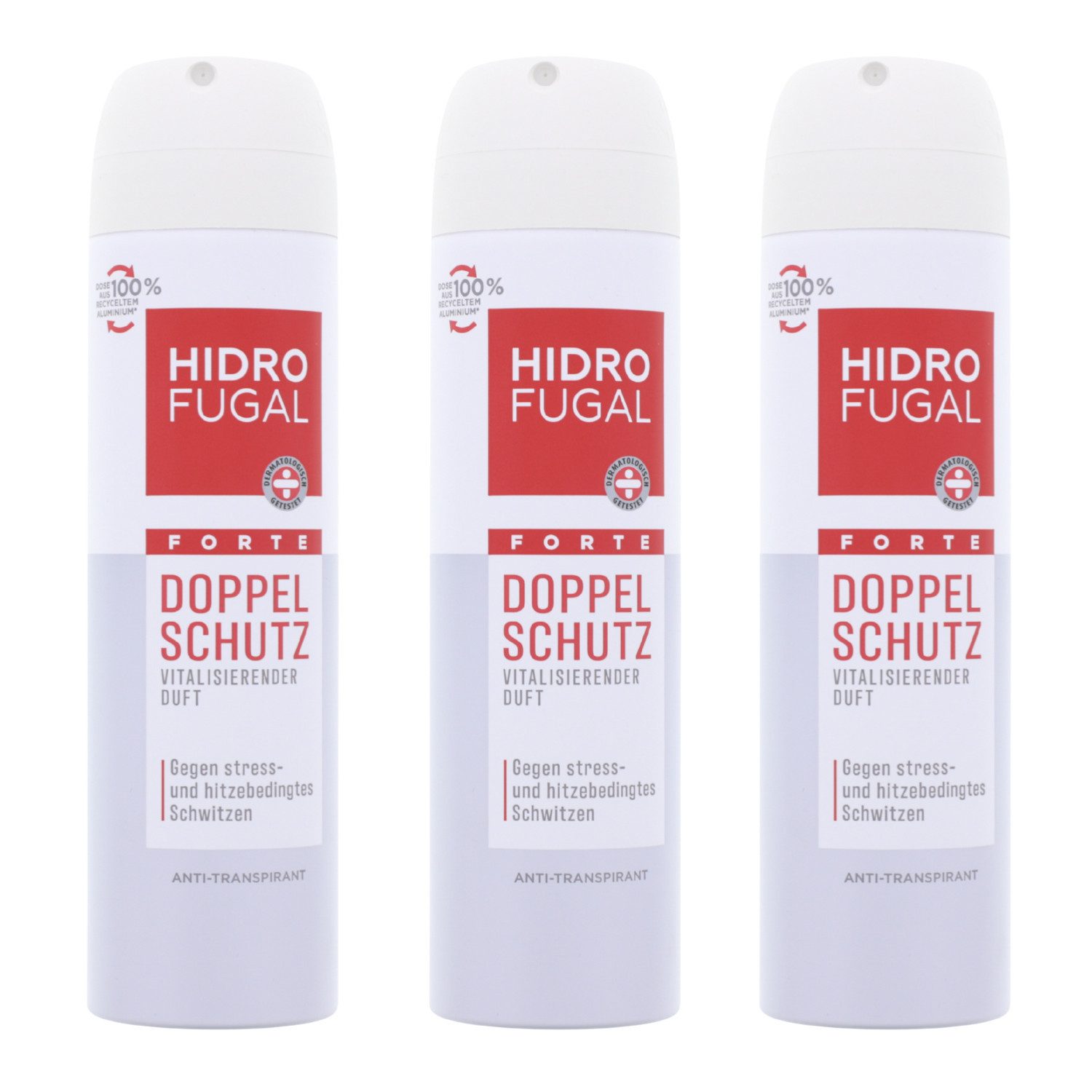 Bodyspray 3x Hidrofugal Forte Doppel Schutz Deo Spray Antitranspirant mit vitali