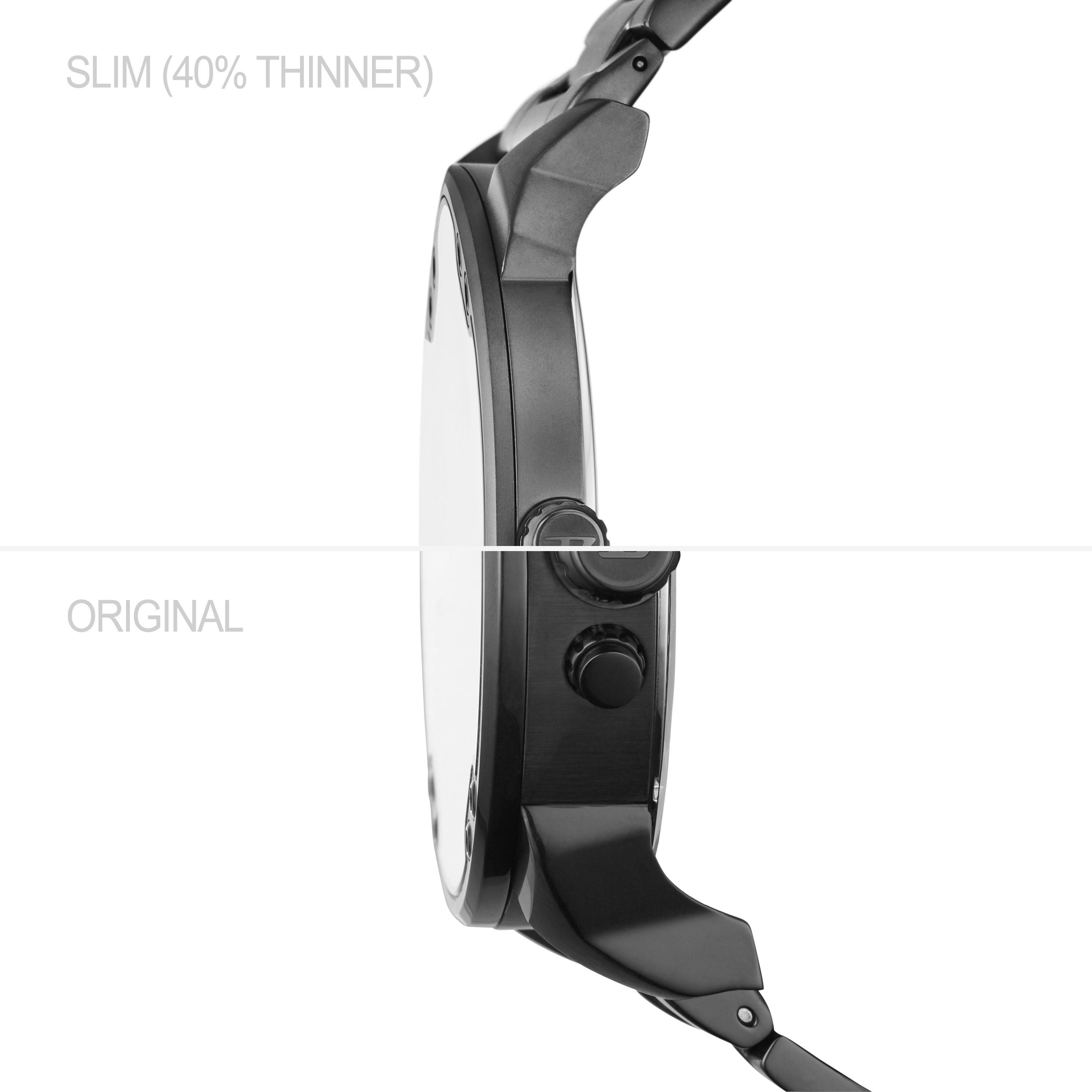 Diesel Quarzuhr MR. DADDY SLIM DZ7492, Armbanduhr, Herrenuhr, Lederarmband, analog, Tag, mehrere Zeitzonen