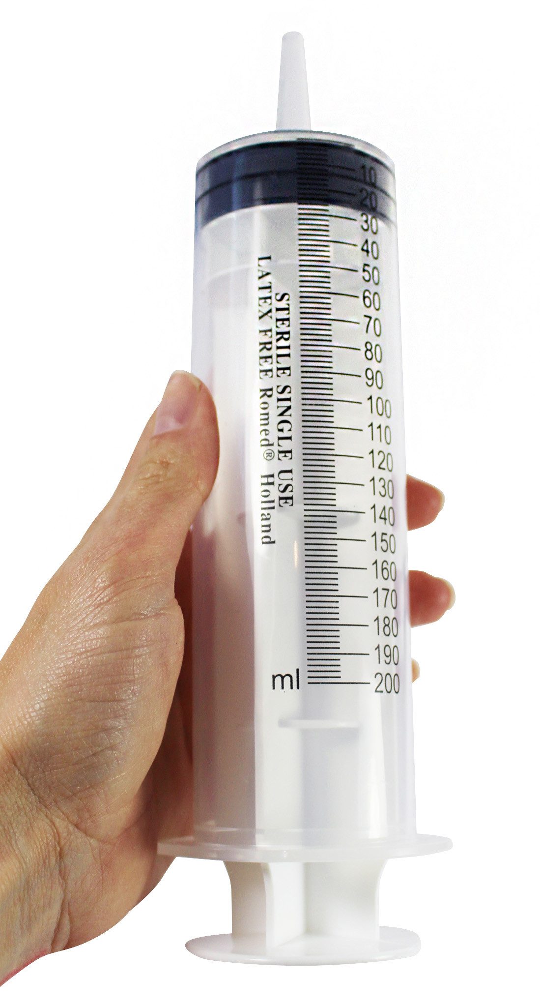 Romed Einwegspritze Wund- & Blasenspritze, 200 ml, 3-teilig, mit Luer-Ansatz, (1-St)