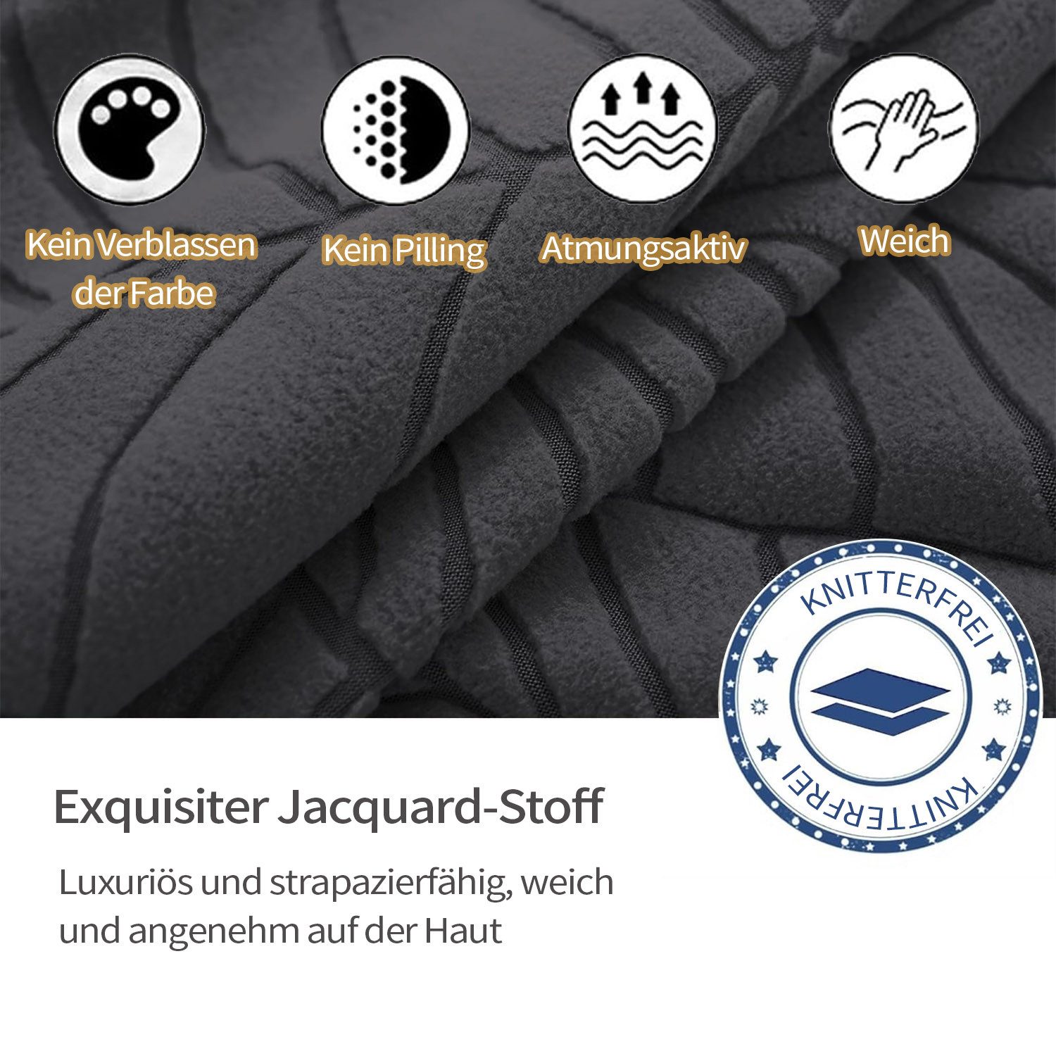 Refttenw Stuhlhusse Esstisch Elastizität Blattdruck Abnehmbar günstig online kaufen