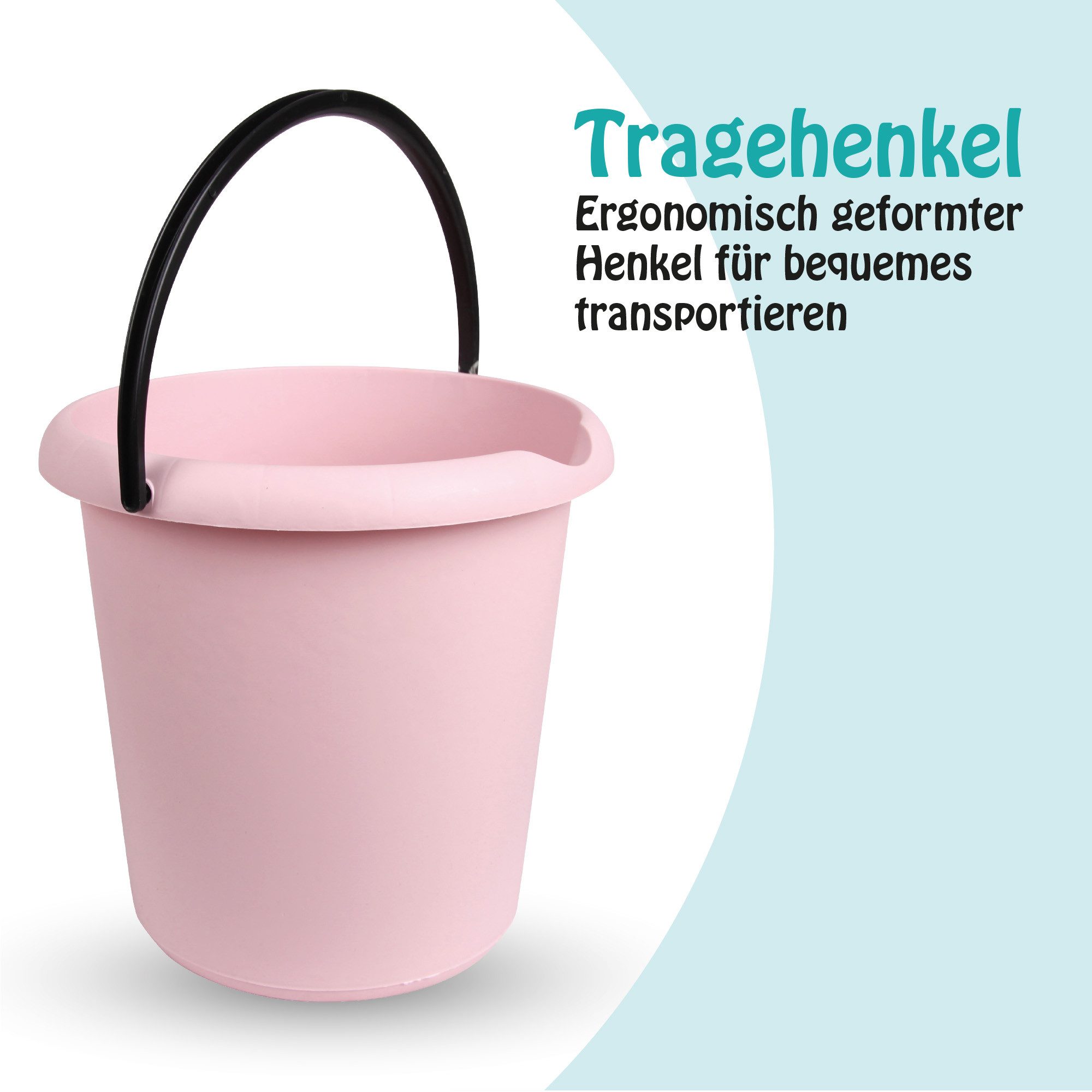 ProHome Putzeimer 5 Liter Eimer, (1-tlg), Haushaltseimer, vers. Farben, Kunststoffeimer, BPA-frei, Made in EU
