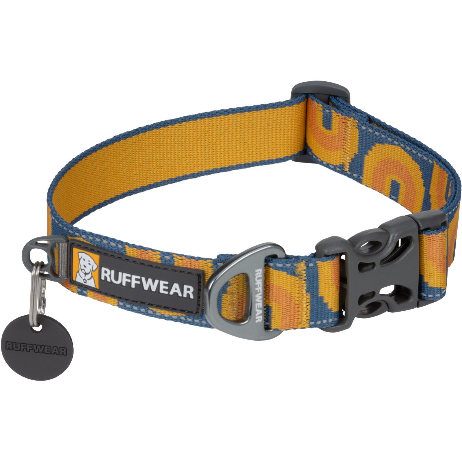 Ruffwear Hunde-Halsband CRAG™ COLLAR 25802-972, Webgurt: 100% polyester Tubelok V-Ring: eloxiertes 6061-T6 Aluminium Klickverschluss: seitlicher ITW Nexus Airloc, Verstellbar, Klickverschluss, Reflektoren