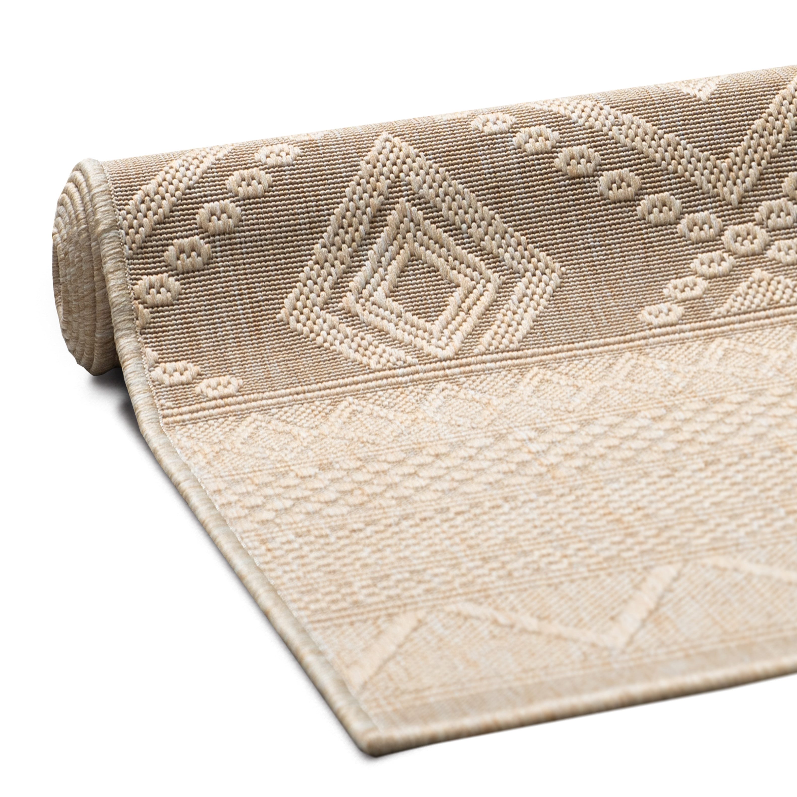 OTTO home Teppich Toronto auch als Läufer erhältlich, rechteckig, Höhe: 3 mm, In- und Outdoor geeignet, Sisal-Optik, Wetterfest & UV-beständig, Boho