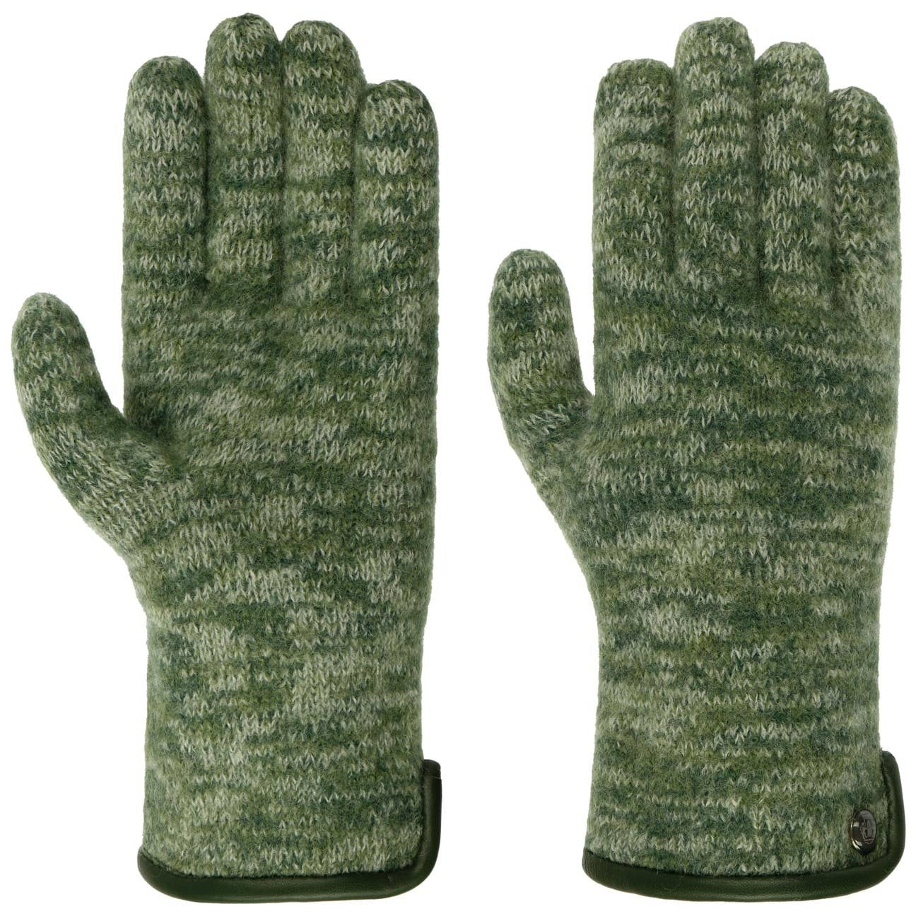 grün-meliert Roeckl Handschuhe Strickhandschuhe