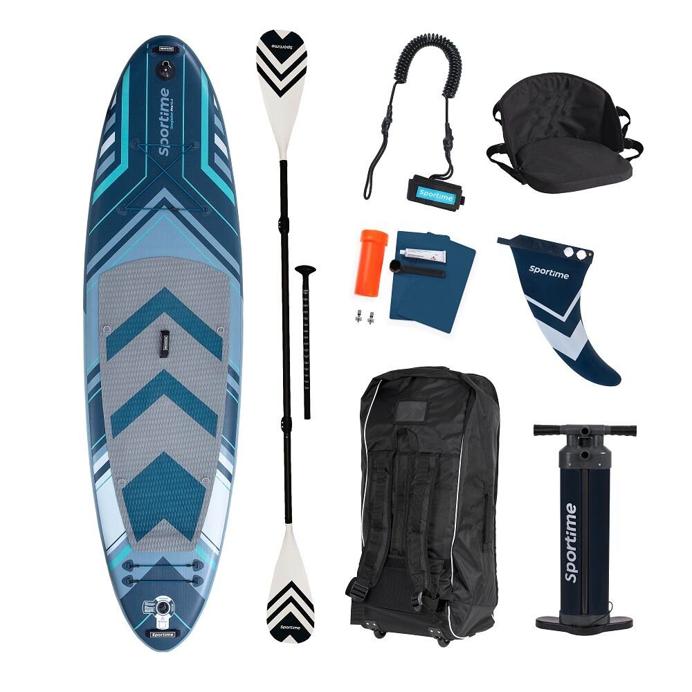 Sportime SUP-Board Stand Up Paddling Board Seegleiter Pro Kajak-/Hybrid-Set, Spitzen Board aus der Gladiator-SUP-Board Serien-Fertigung 10'8 Allround Board