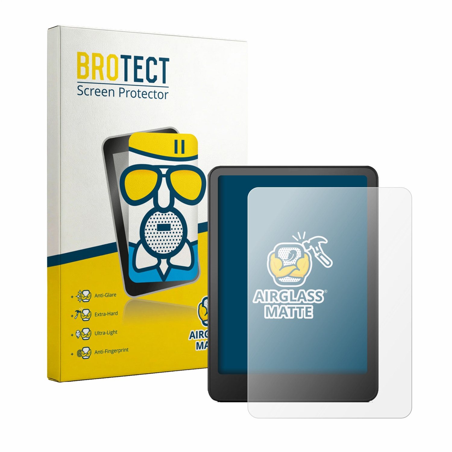 BROTECT Displayschutzglas Folie für Amazon Kindle Paperwhite 2024 Signature Edition (12. Gen), Schutzfolie Glas Panzer Display Schutz matt