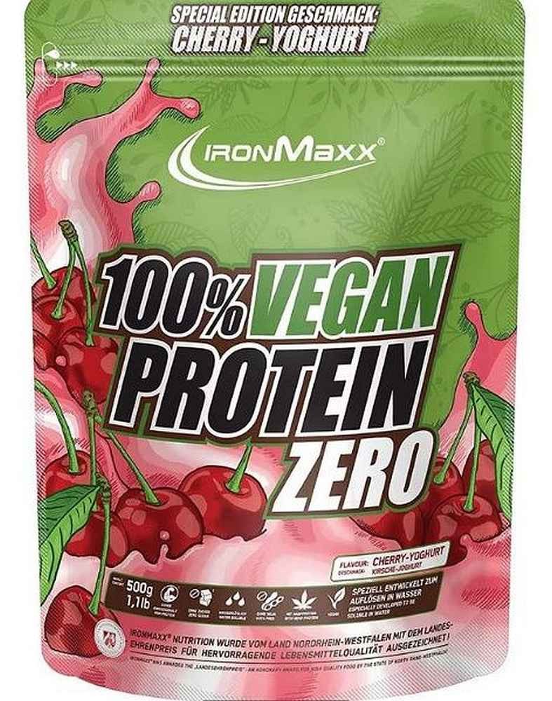 Ironmaxx IronMaxx 100% Vegan Protein Zero – 500g-Beutel Cherry Yoghurt Pulver