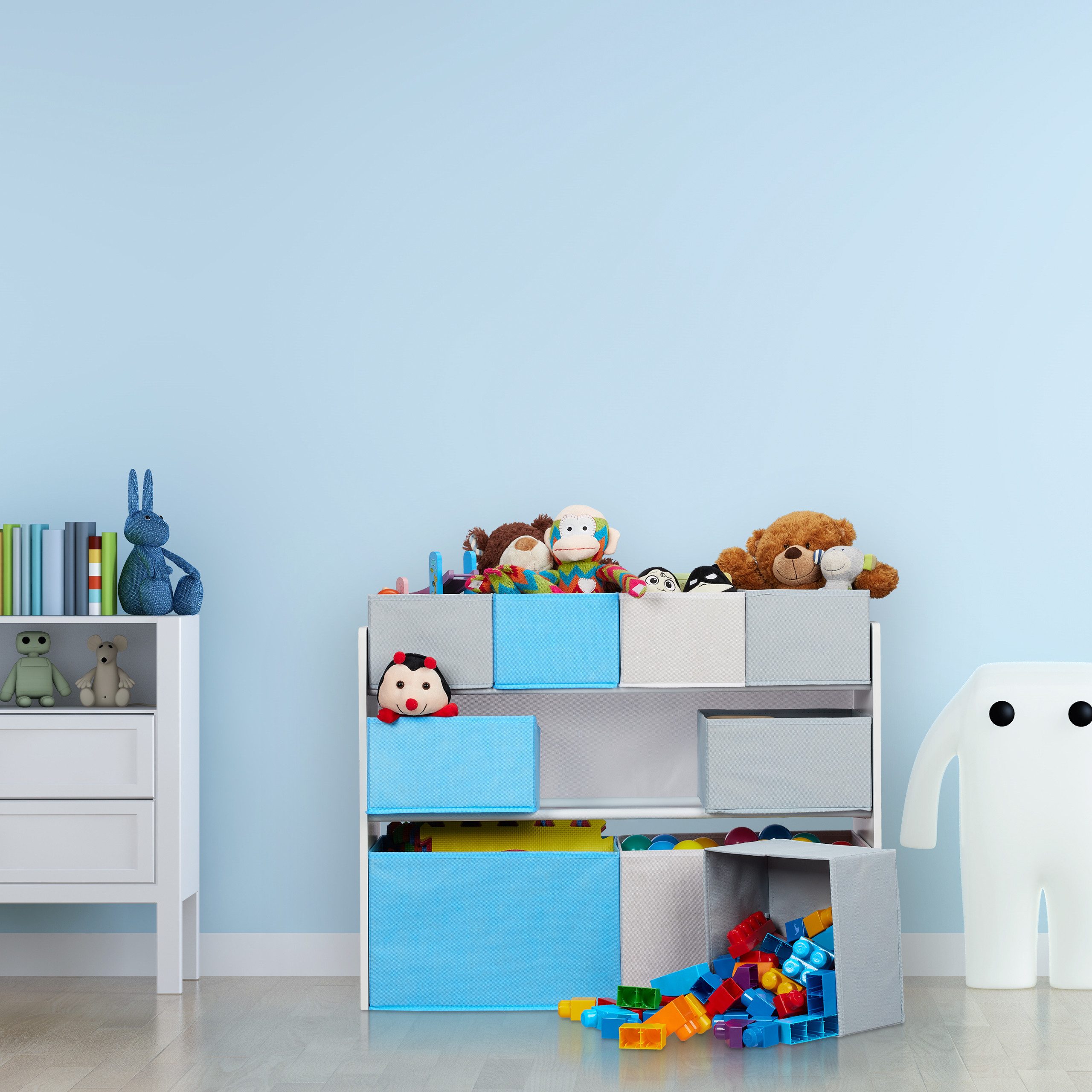 relaxdays Kinderregal mit Motiv und 9 günstig online kaufen
