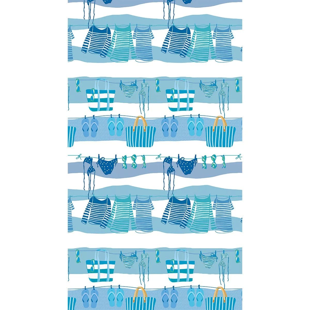 Garnier Thiebaut Strandtuch Strandtuch Bikini Azur 90x160 cm, jacquard-gewebt, bedruckt (1-St), jacquard-gewebt, bedruckt