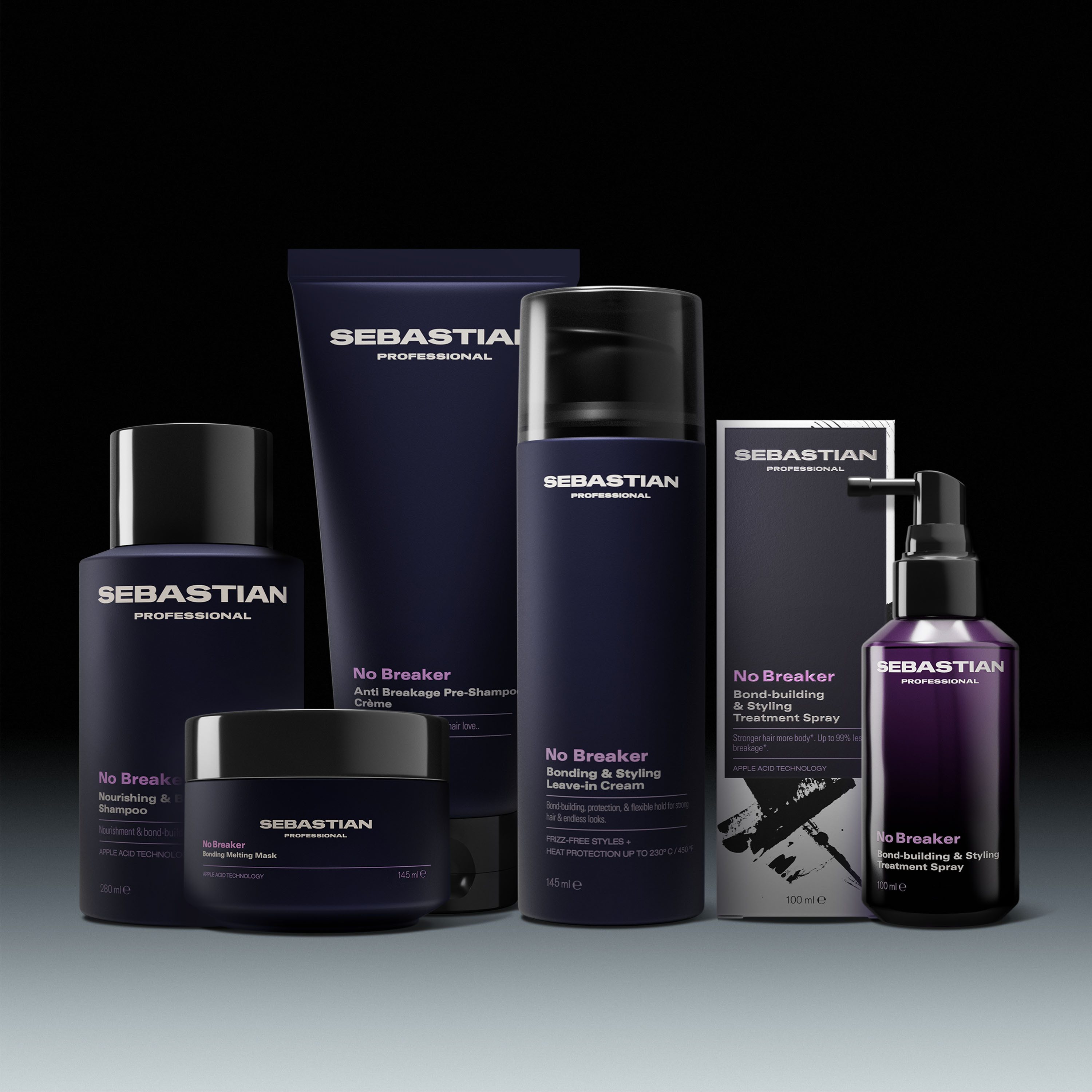 Sebastian Professional Haarpflege-Set No.Breaker Bonding Routine – Aufbau- & Reparaturset, 5-tlg., stärkt die Haarstruktur und reduziert Haarbruch
