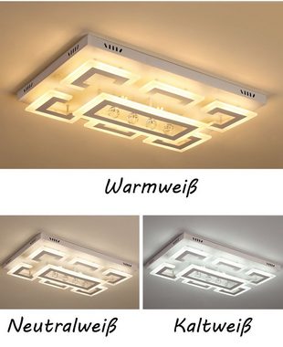 Euroton LED Deckenleuchte LED Deckenleuchte mit Fernbedienung Lichtfarbe/Helligkeit einstellbar, LED fest integriert, mit Fernbedienung warmweiß über neutralweiß bis hin zu kaltweiß stufenlos einstellen