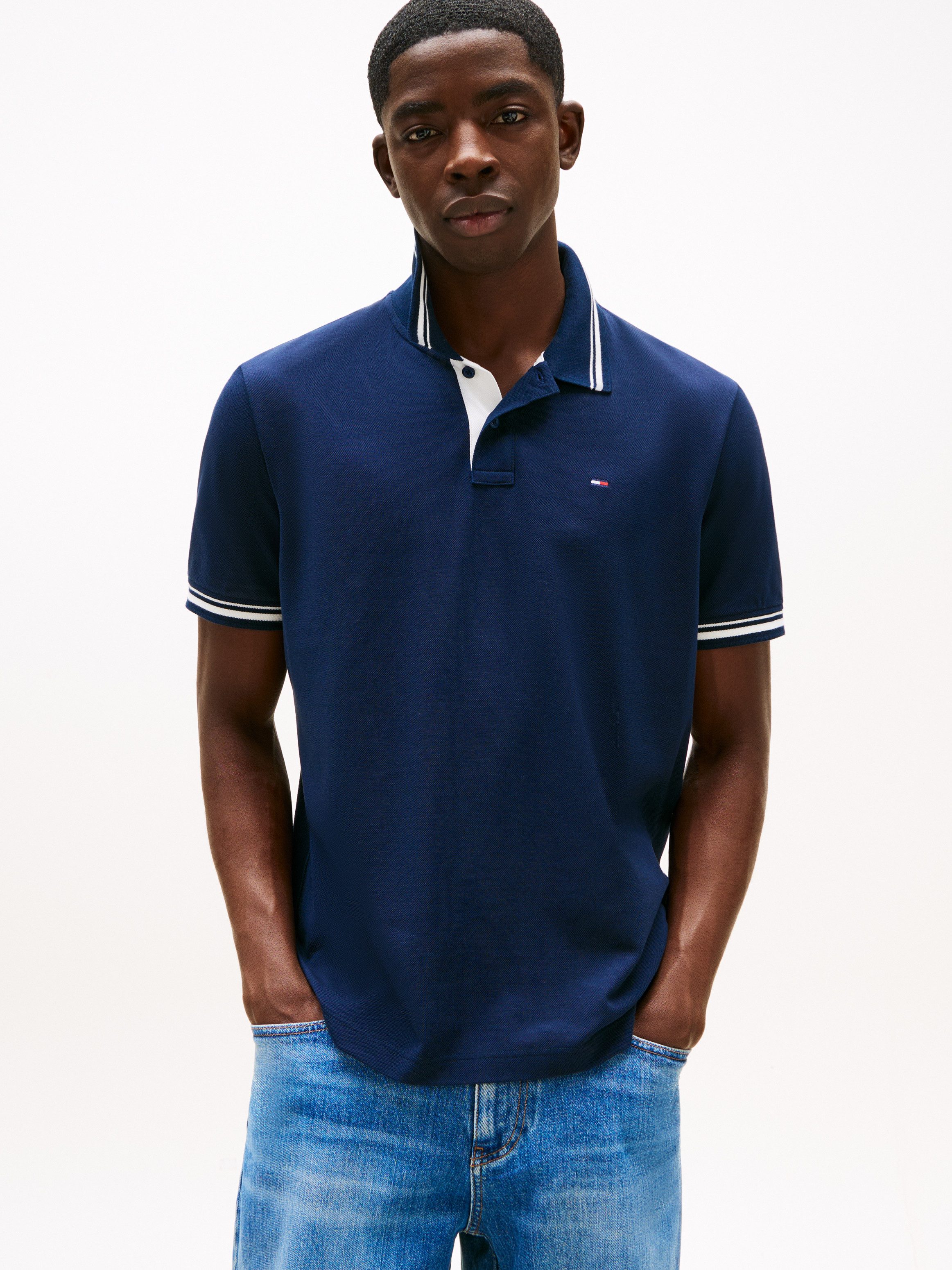 Tommy Jeans Poloshirt TJM REG TIPPED POLO EXT Mit Rundhalsausschnitt günstig online kaufen