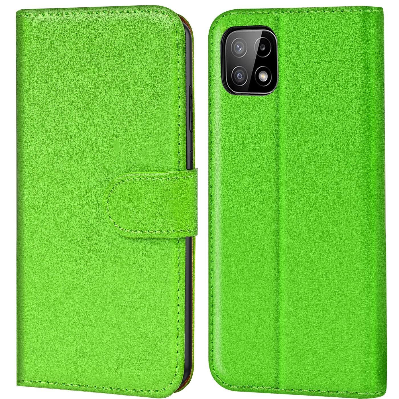 CoolGadget Handyhülle Wallet Klapp Tasche Book Case für Samsung Galaxy A22 5G 6,6 Zoll, Hülle Klapphülle Flip Cover Etui Schutzhülle