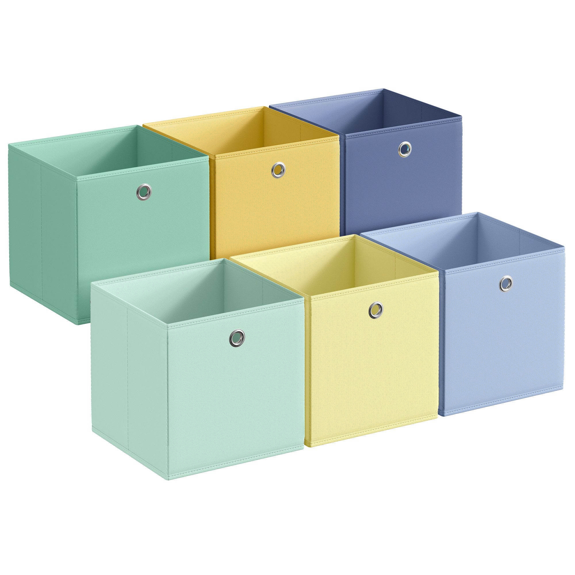 SONGMICS Aufbewahrungsbox, Ordnungsboxen, geruchsneutral, Faltbox, Stoffbox, für Würfelregal