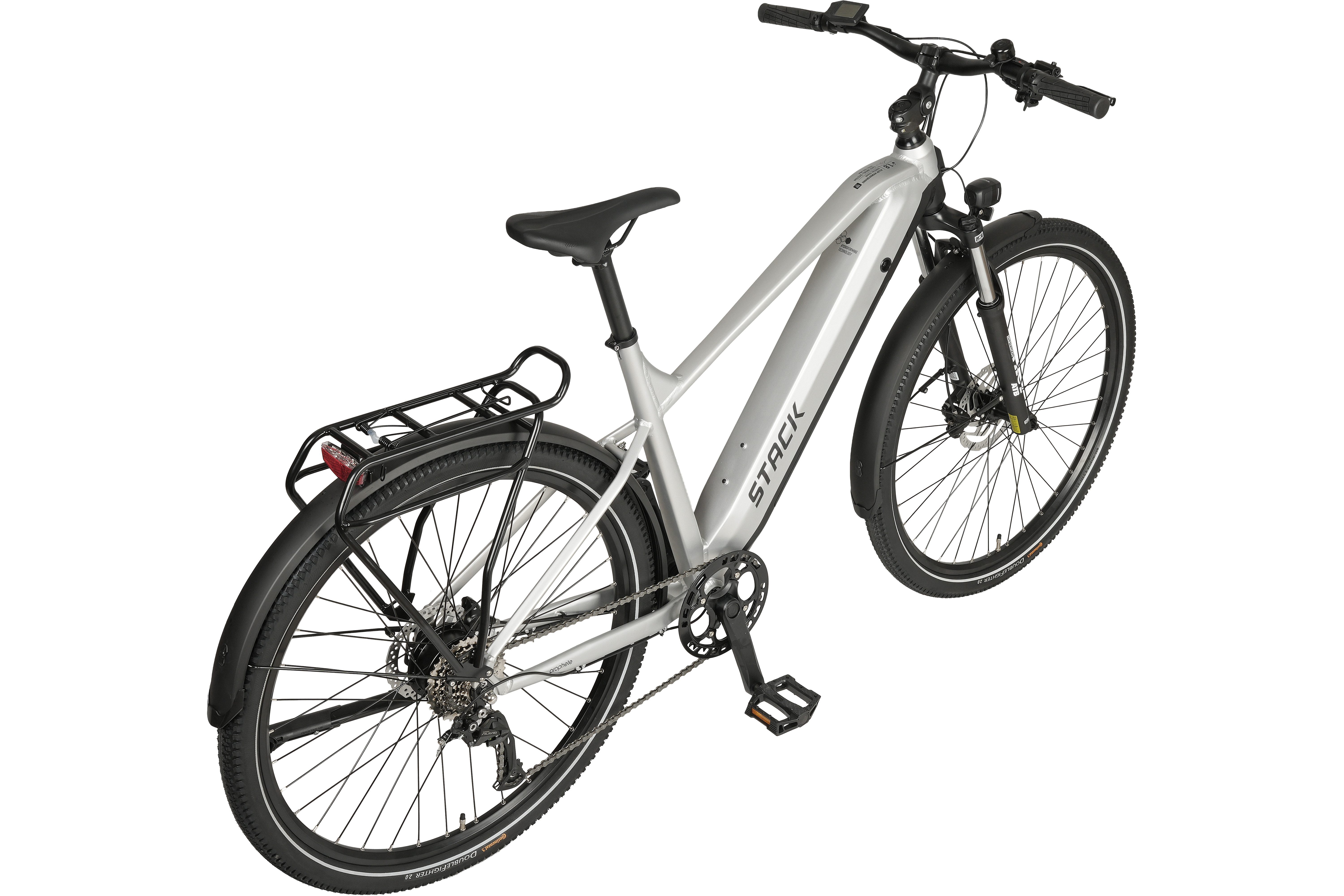 Prophete E-Bike Trekkingrad Stack 1.8, 8 Gang Shimano Altus Schaltwerk, Kettenschaltung, Heckmotor, 360 Wh