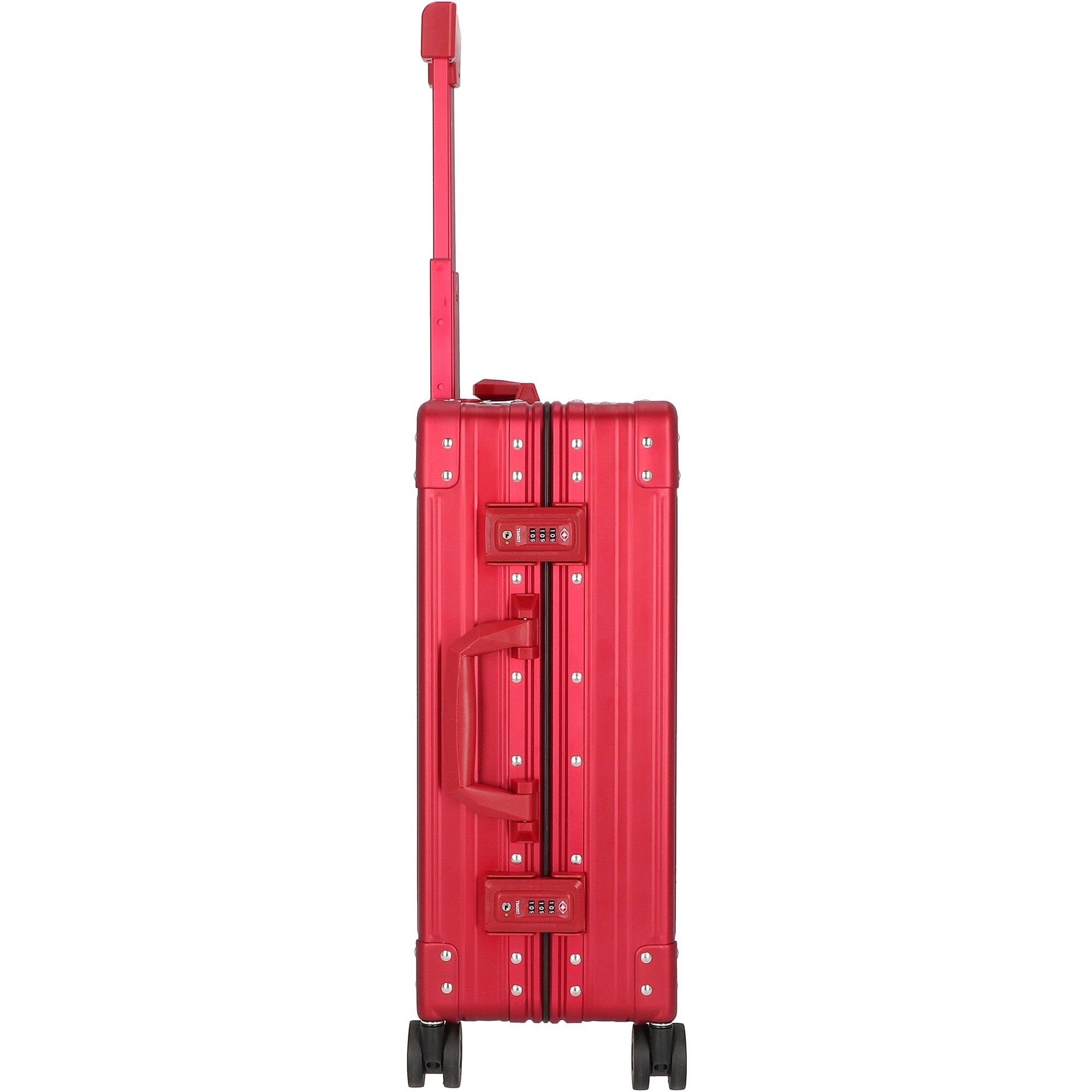 Handgepäck-Trolley 4 Rollen, ruby ALEON Aluminium Traveler,