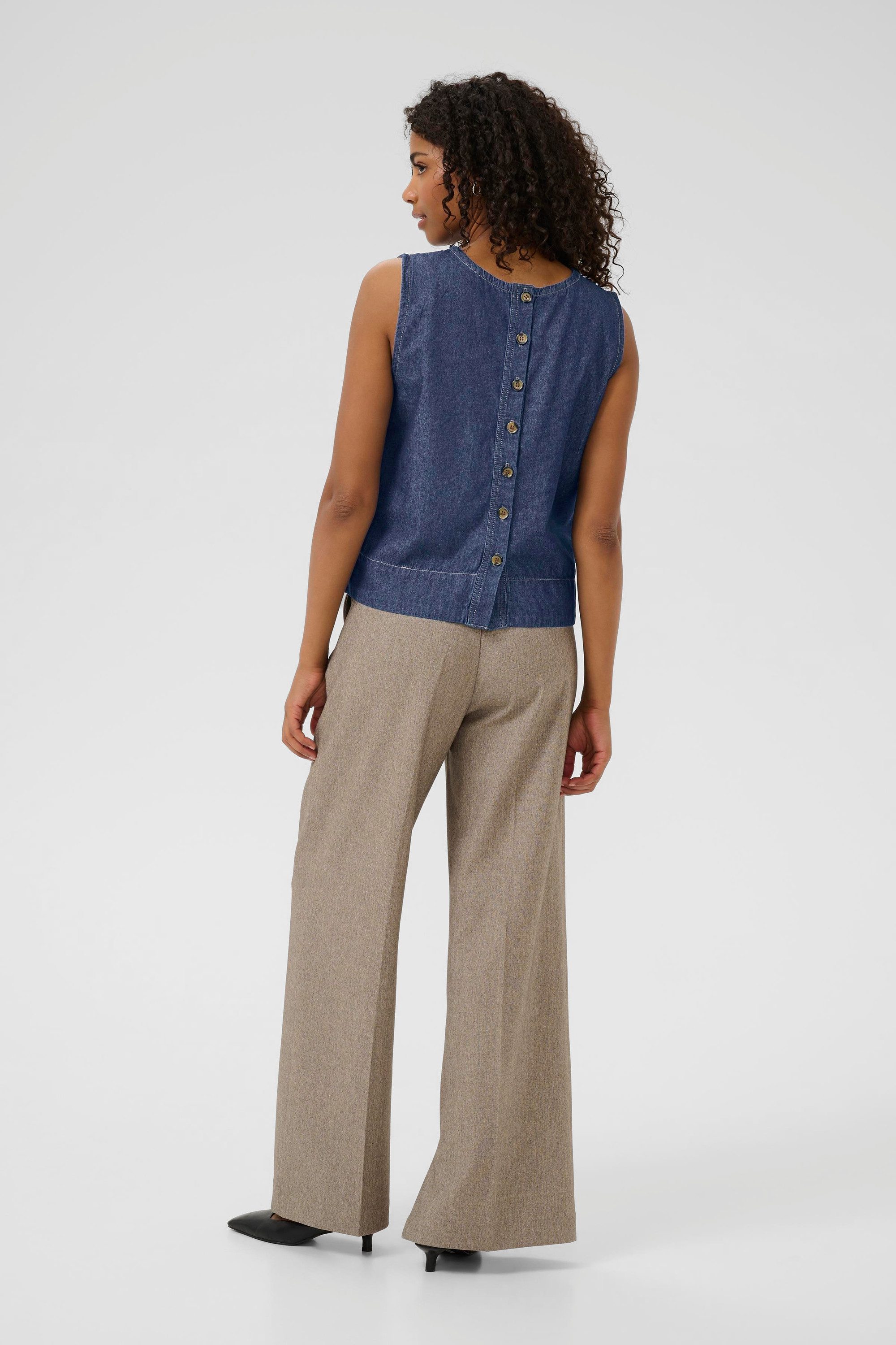 KAFFE Blusentop Ärmellose Bluse KAluise