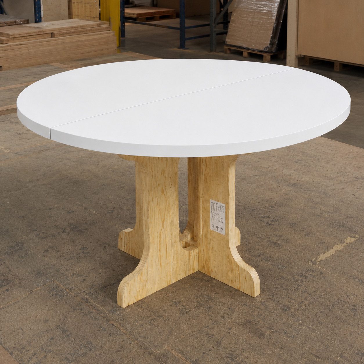 PEALOV Esstisch oval‑rund mit interner Erweiterungsplatte 90‑120 cm (1-St), Ausziehbarer Küchentisch für 4‑6 Personen – Bild 3 von 5