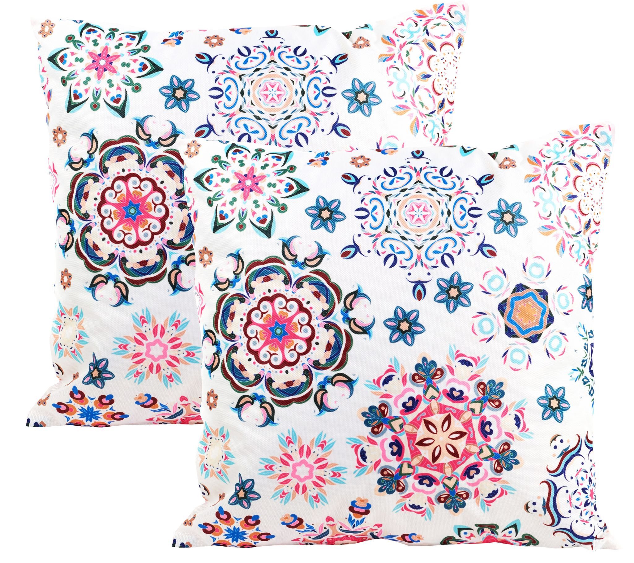 JACK Kissenbezüge JACK 2er Set Motiv Outdoor Kissenhülle 45x45cm Wasserfest, (2 Stück), robust und strapazierfähig, Wasserabweisend, für Innen & Außen