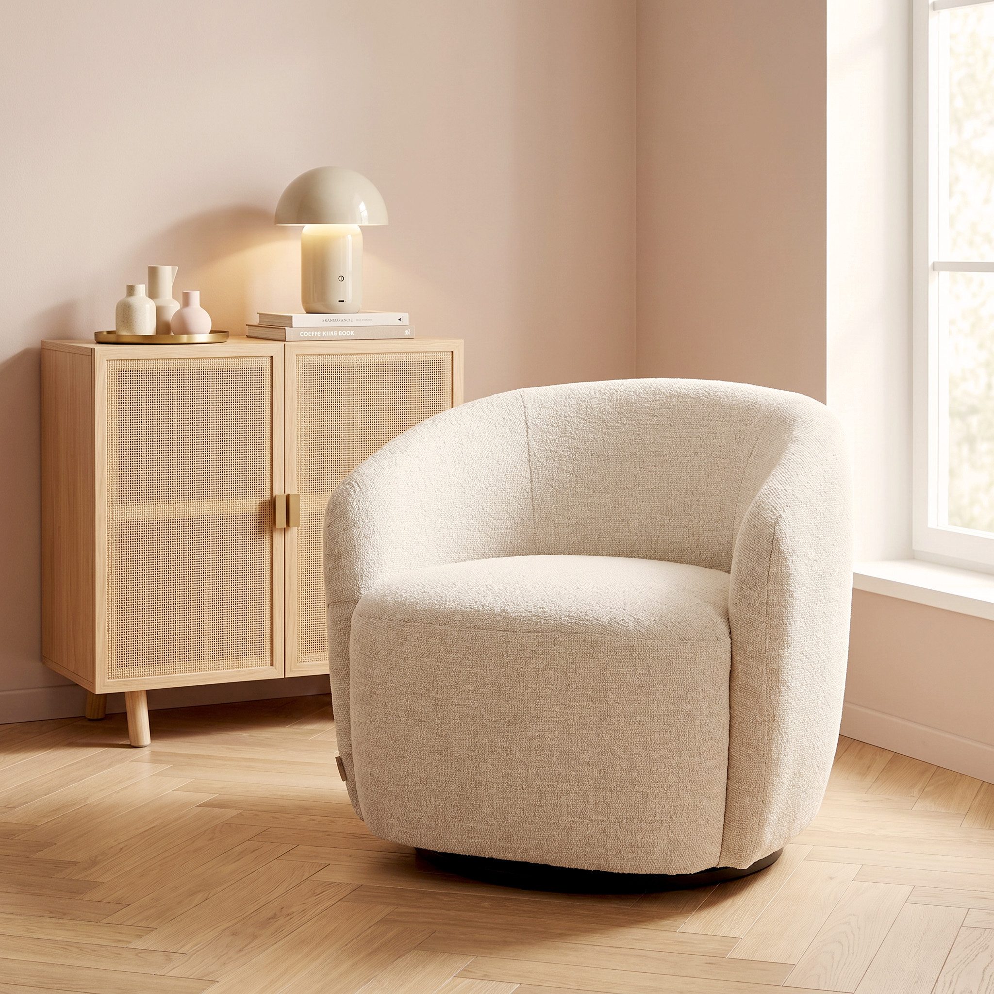LeGer Home by Lena Gercke Drehsessel ZAYRA Lese-Sessel, TV-Sessel, Loungesessel, 360° drehbar, Webstoff