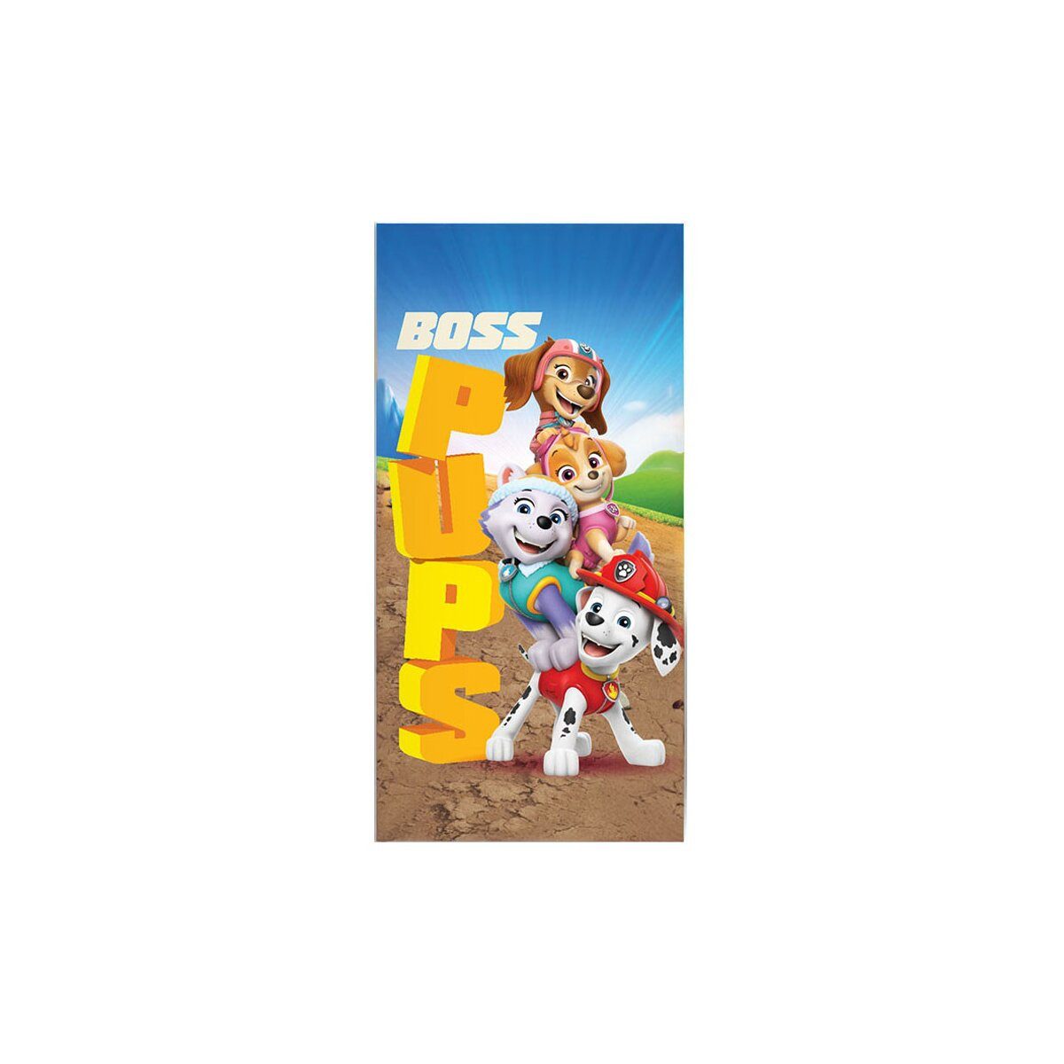 PAW PATROL Badetücher Paw Patrol Boss Pups Strandtuch 70x140 cm – Badetuch, 100% Polyester (1-St)